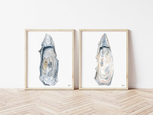 East Beach Oyster Shell Print Set - ArtByAlexandraNicole