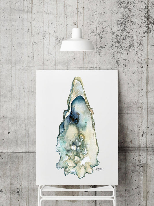 Eastern Oyster Shell Art Print - ArtByAlexandraNicole