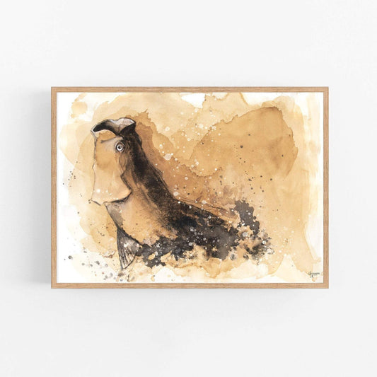 Tarpon Tea Stained Art Print - ArtByAlexandraNicole
