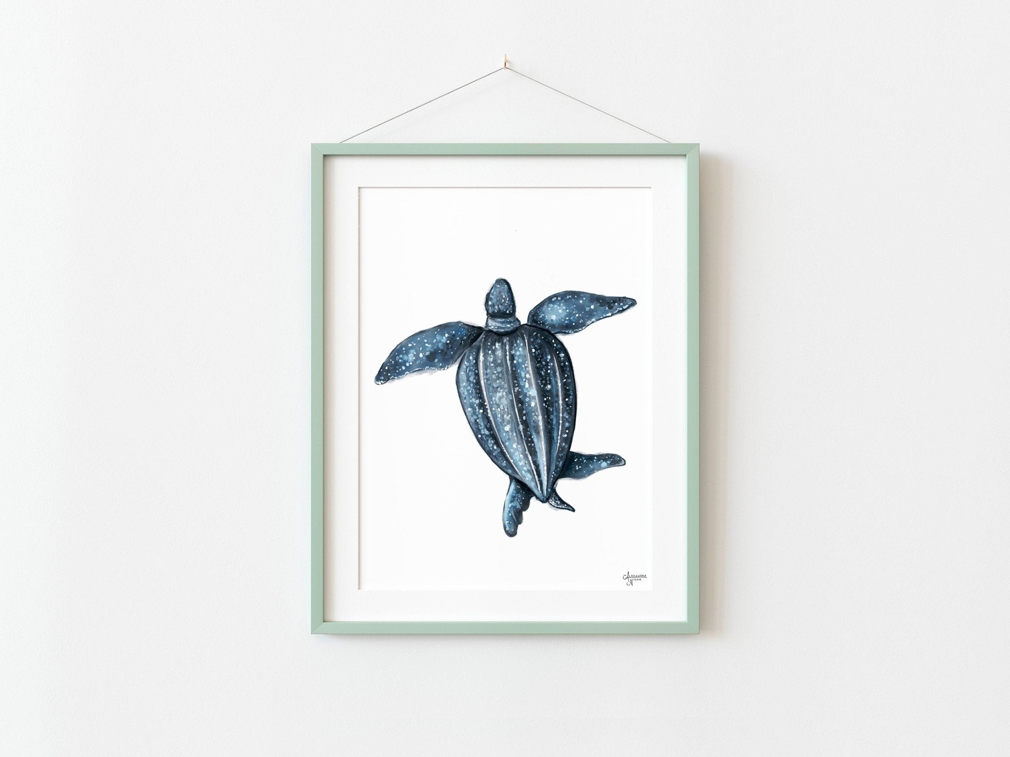 Leatherback Sea Turtle Print - ArtByAlexandraNicole