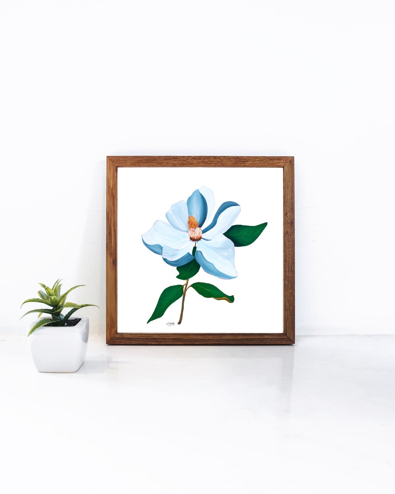 Magnolia Botanical Art Print - ArtByAlexandraNicole