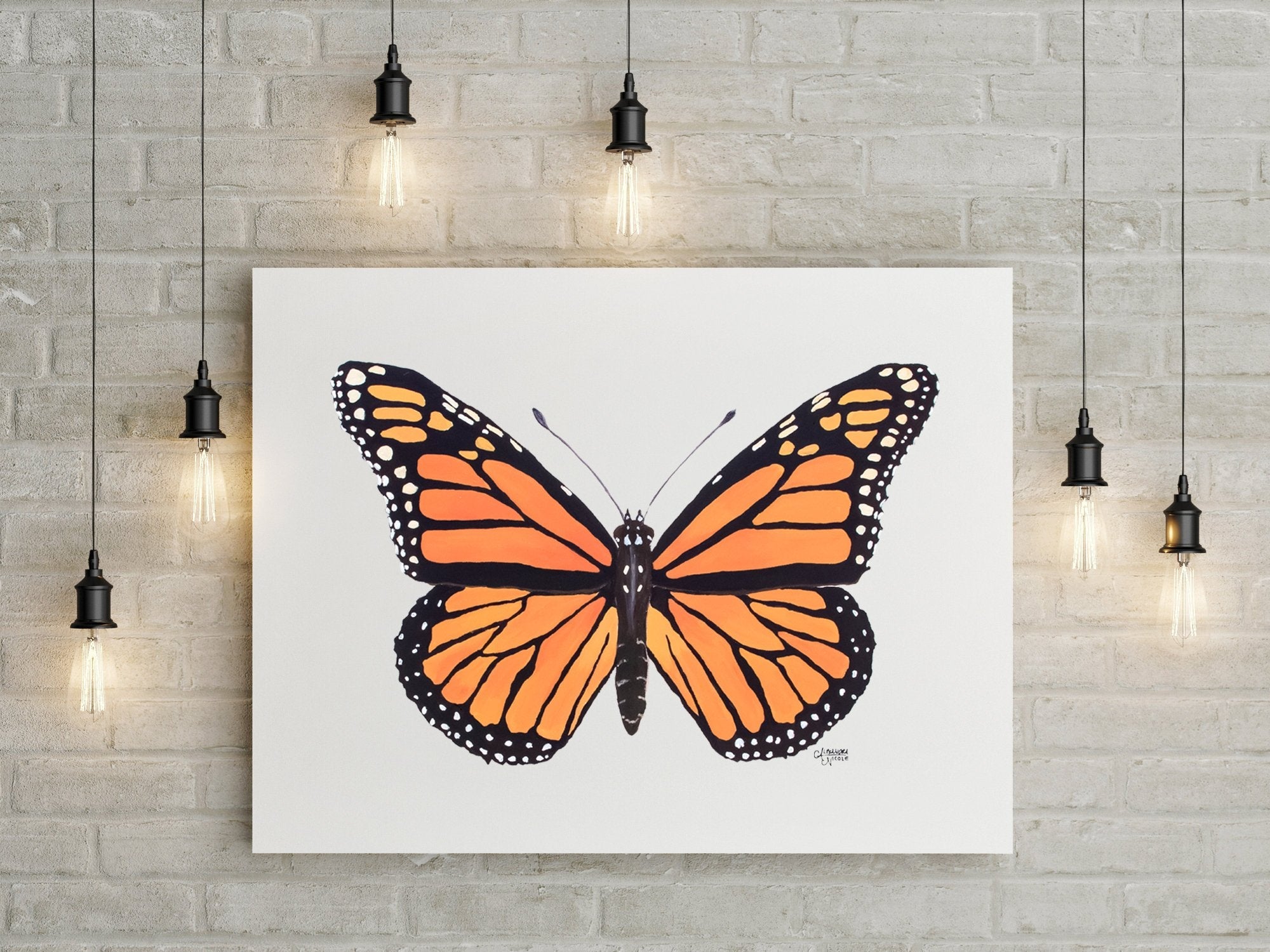 Monarch Butterfly Art Print - ArtByAlexandraNicole