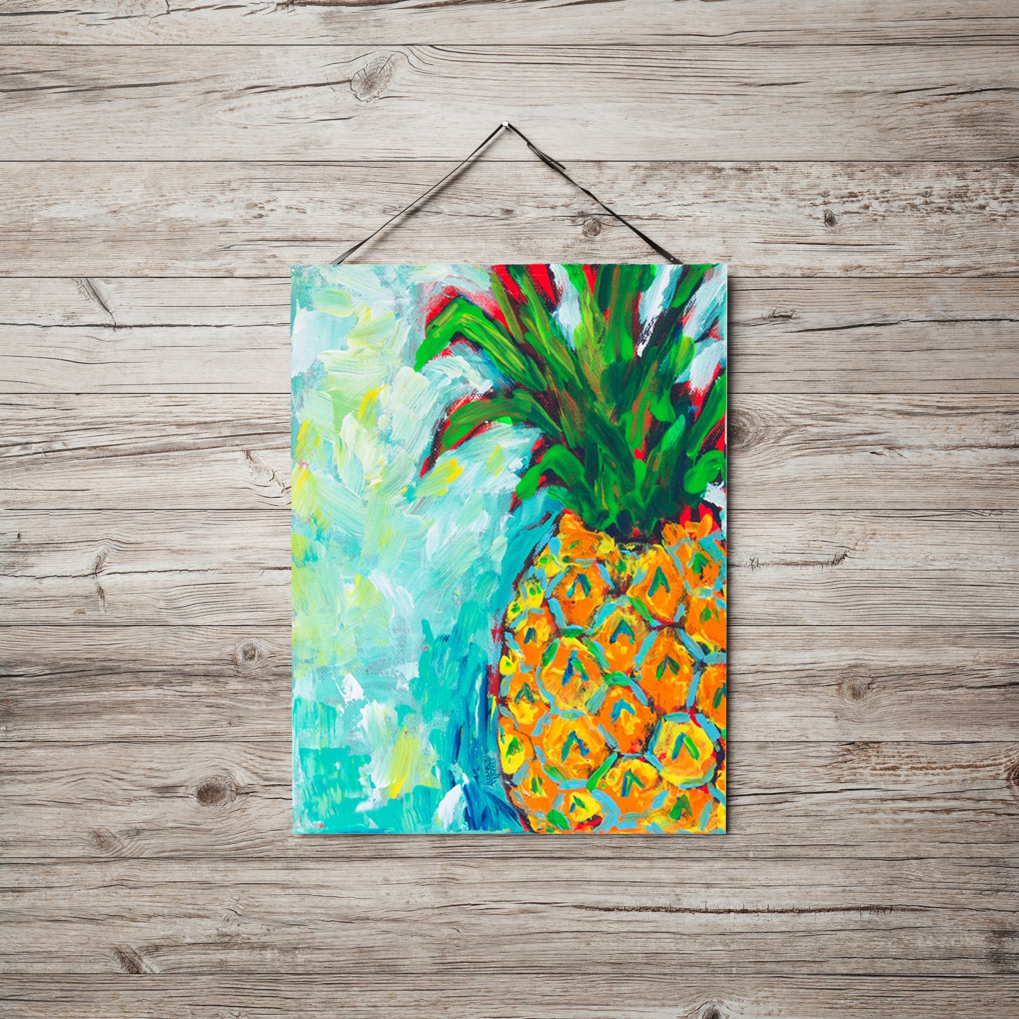 A Pineapple A Day Art Print - ArtByAlexandraNicole
