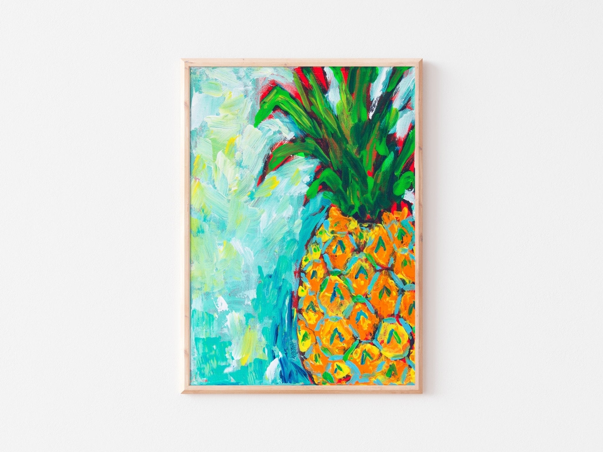 A Pineapple A Day Art Print - ArtByAlexandraNicole