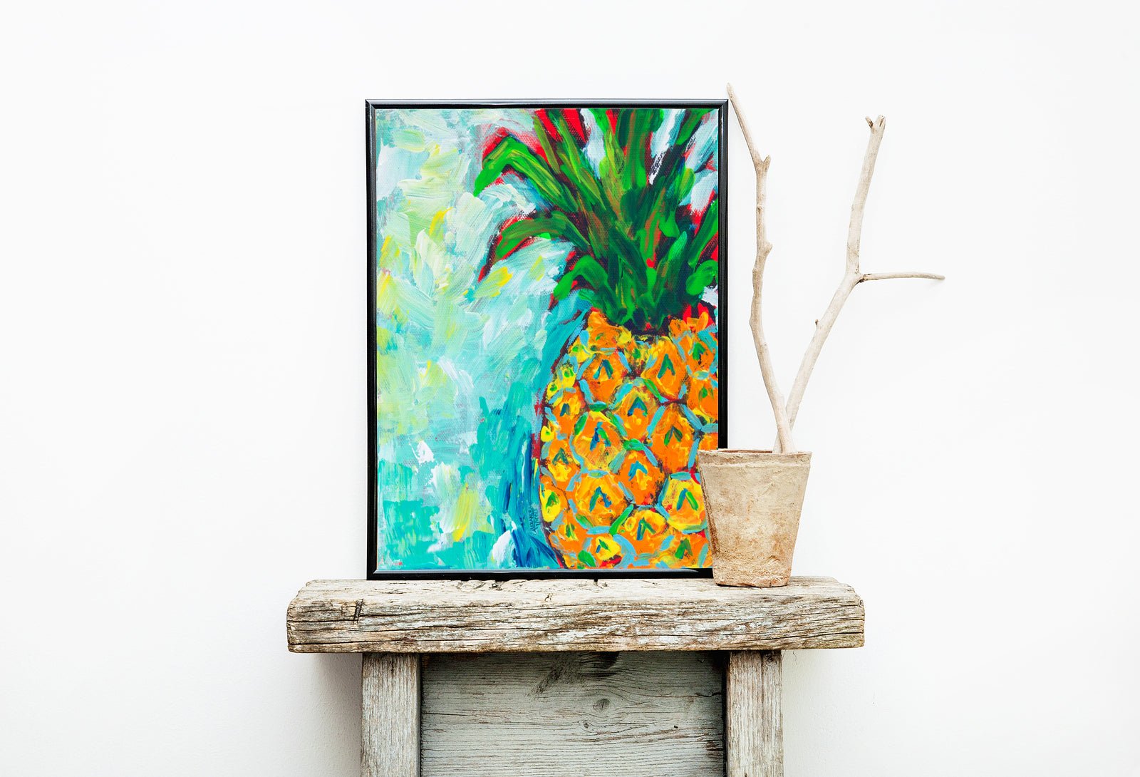 A Pineapple A Day Art Print - ArtByAlexandraNicole