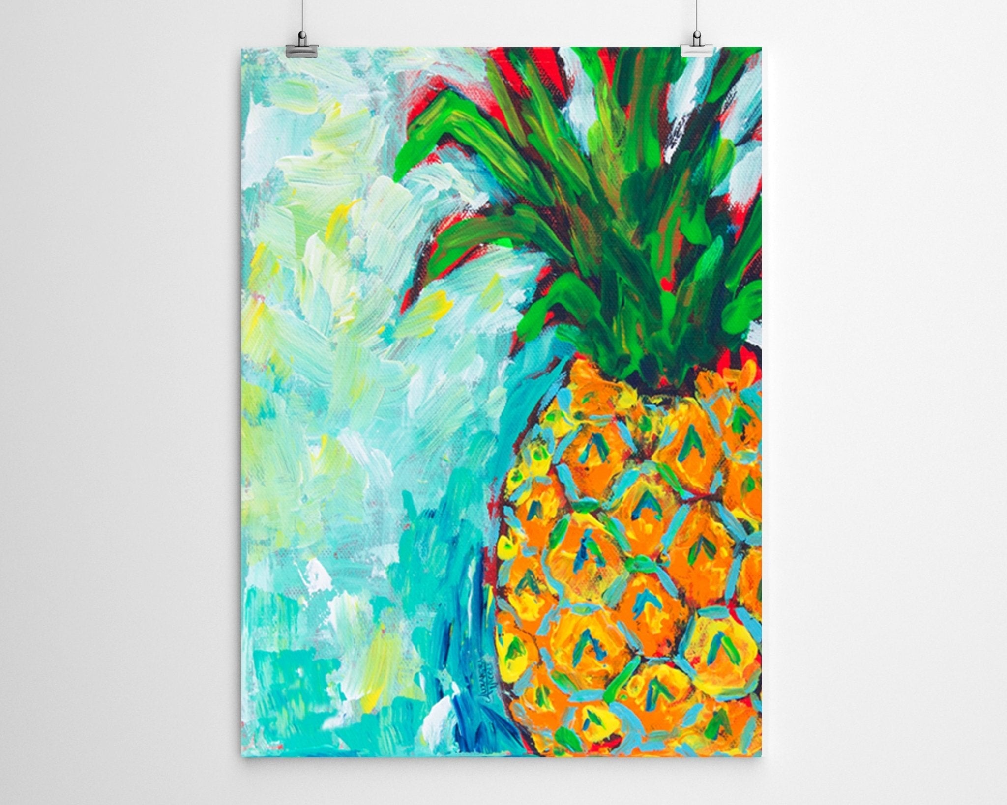 A Pineapple A Day Art Print - ArtByAlexandraNicole