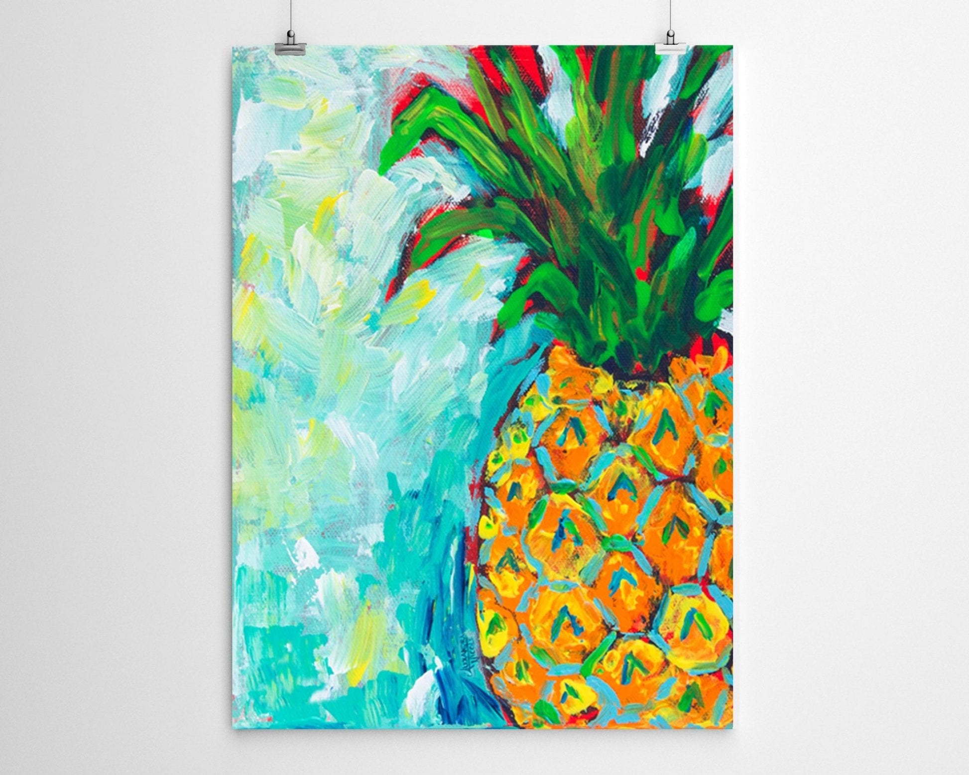 A Pineapple A Day Art Print - ArtByAlexandraNicole