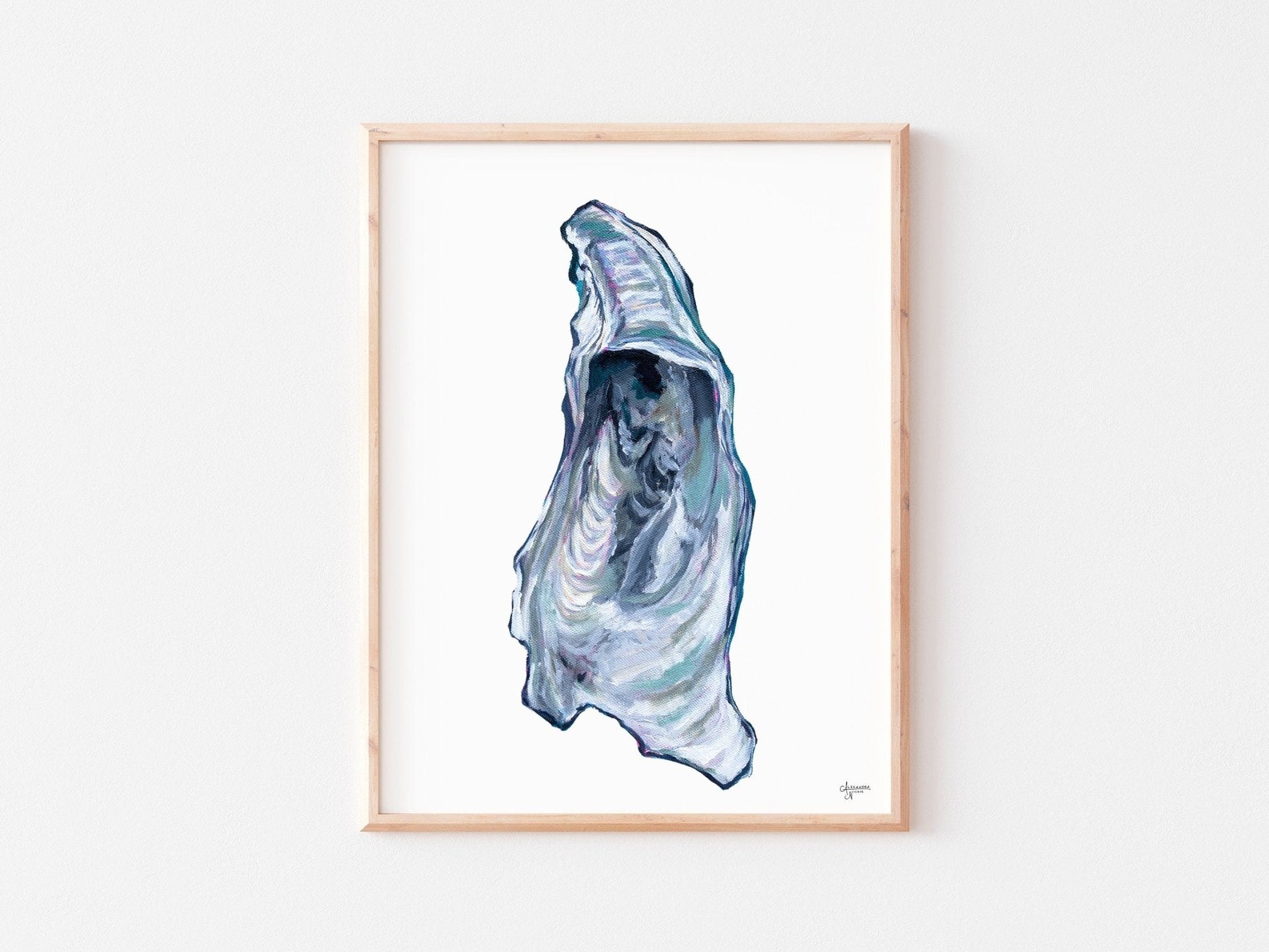 Atlantic Oysters Print Set of 4 - ArtByAlexandraNicole