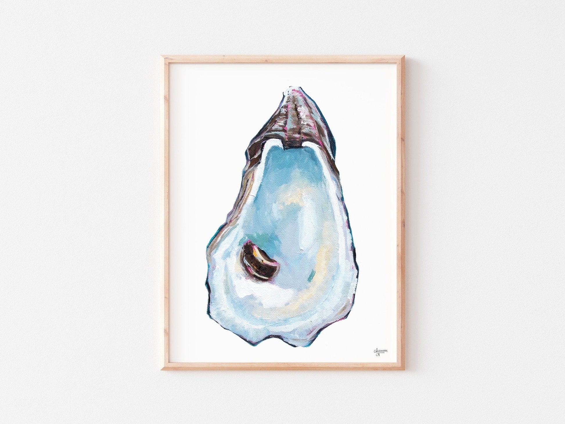 Atlantic Oysters Print Set of 4 - ArtByAlexandraNicole