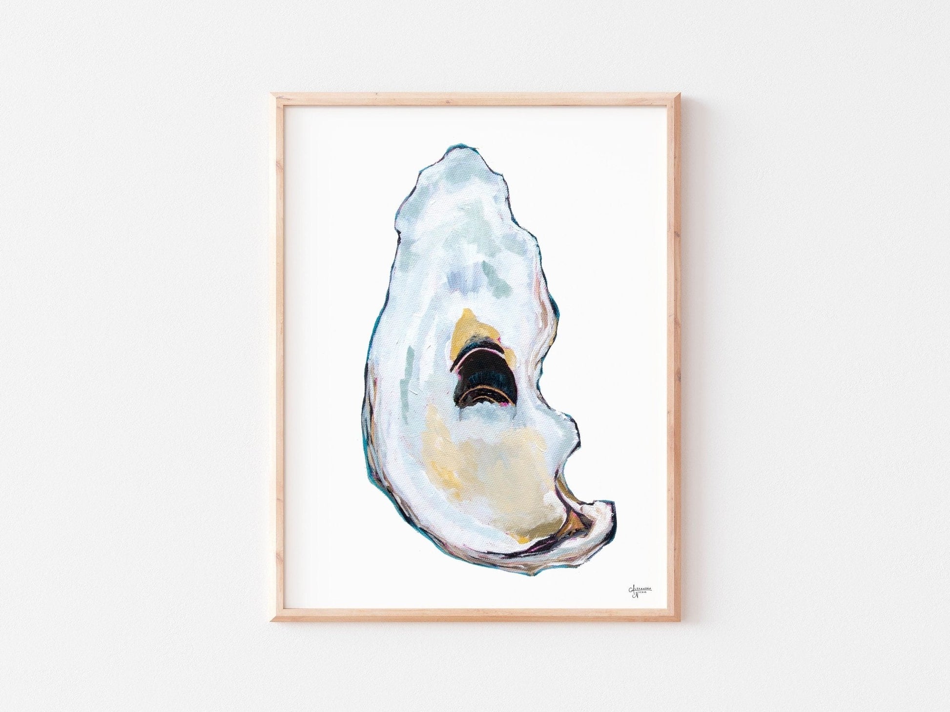 Atlantic Oysters Print Set of 4 - ArtByAlexandraNicole