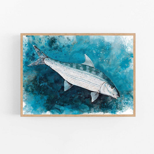 Bonefish Art, Saltwater Fish - ArtByAlexandraNicole