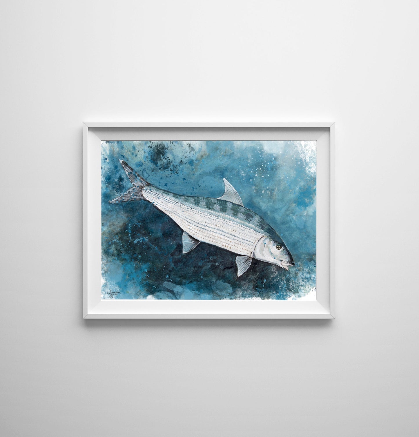 Bonefish Art, Saltwater Fish - ArtByAlexandraNicole