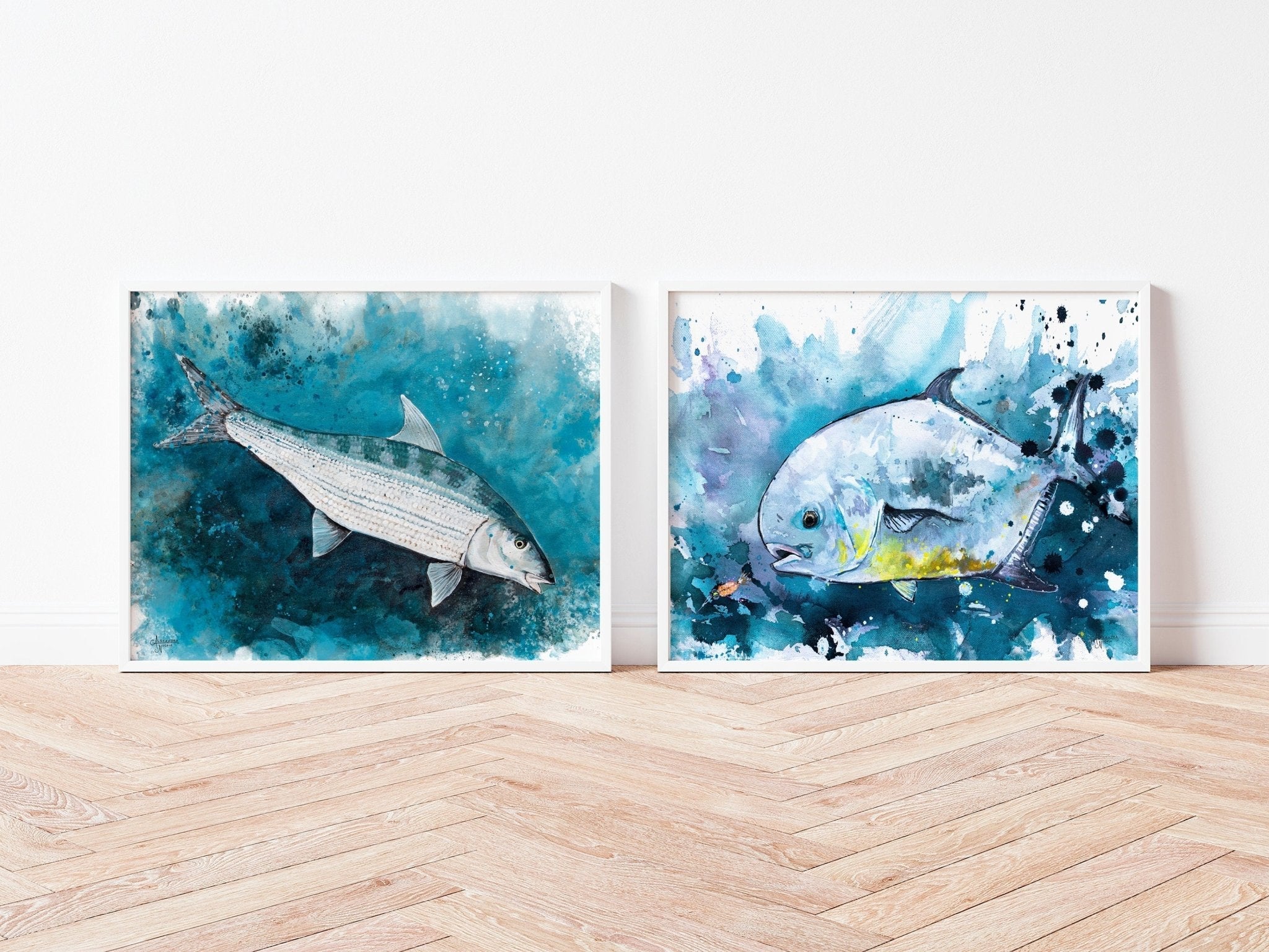 Bonefish Print, Permit Print - ArtByAlexandraNicole