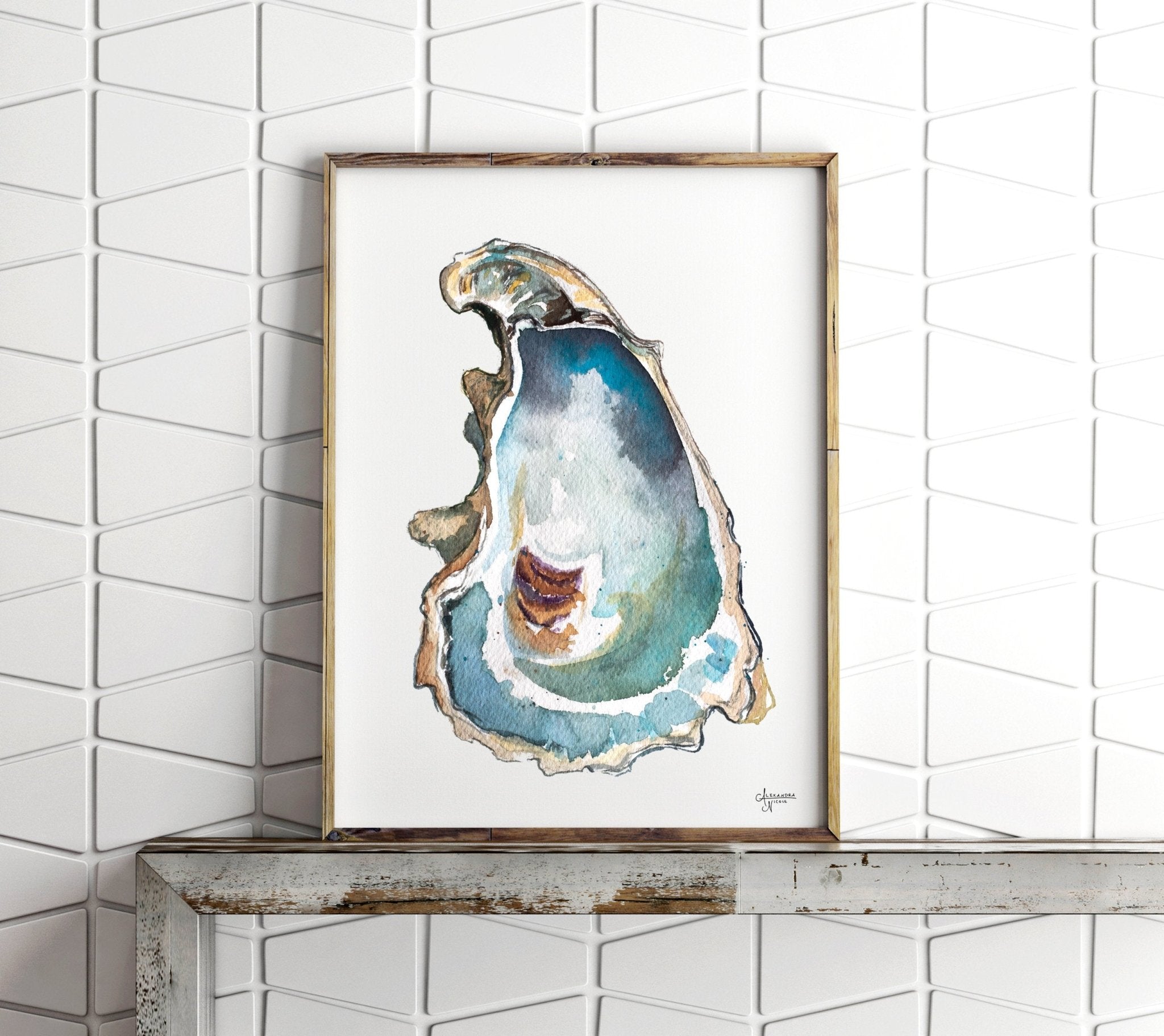 Breach Inlet 1 Oyster Shell Print - ArtByAlexandraNicole