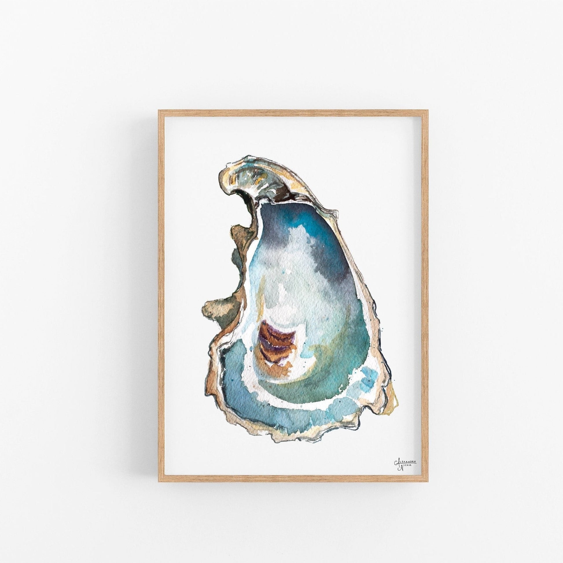 Breach Inlet 1 Oyster Shell Print - ArtByAlexandraNicole