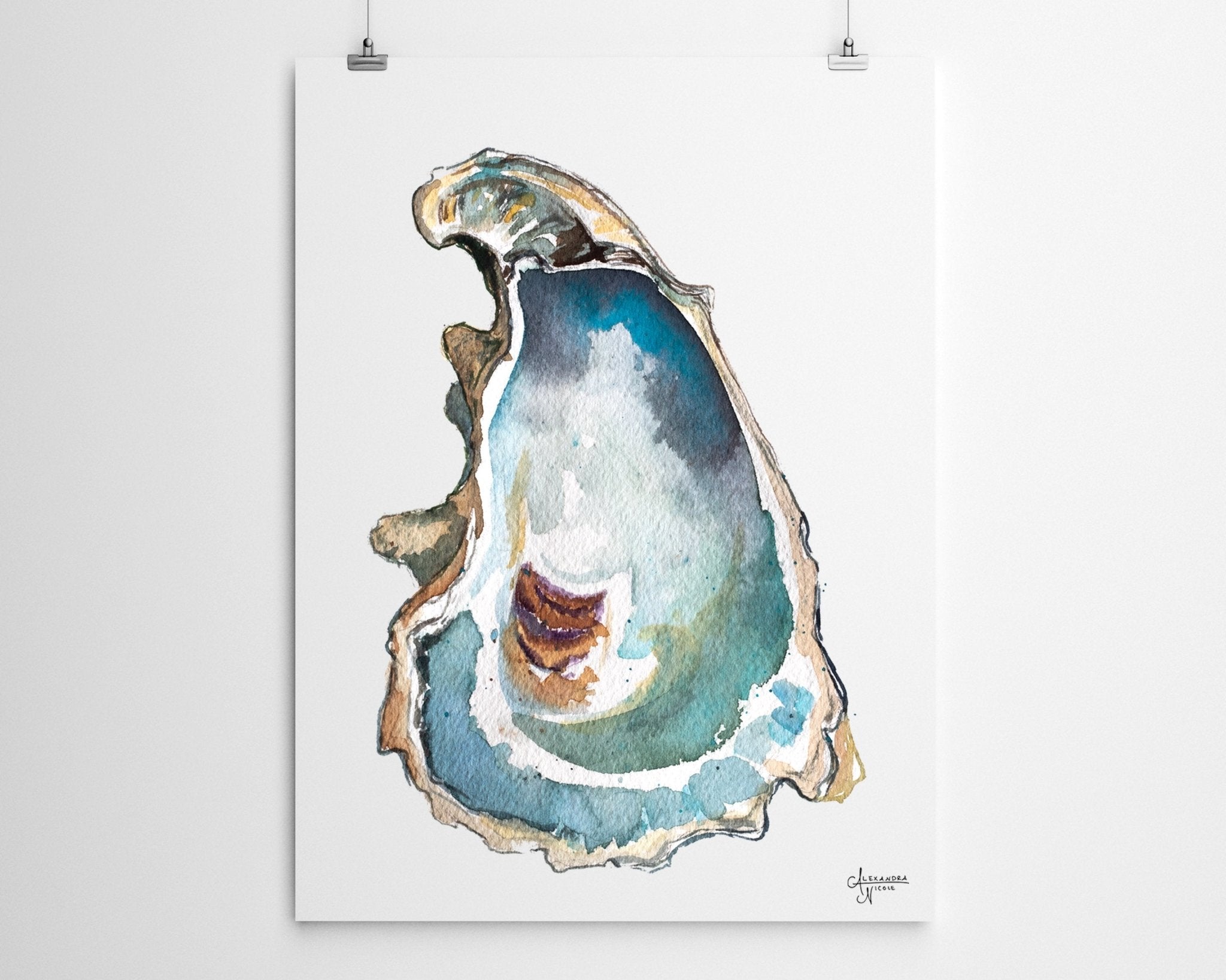 Breach Inlet 1 Oyster Shell Print - ArtByAlexandraNicole