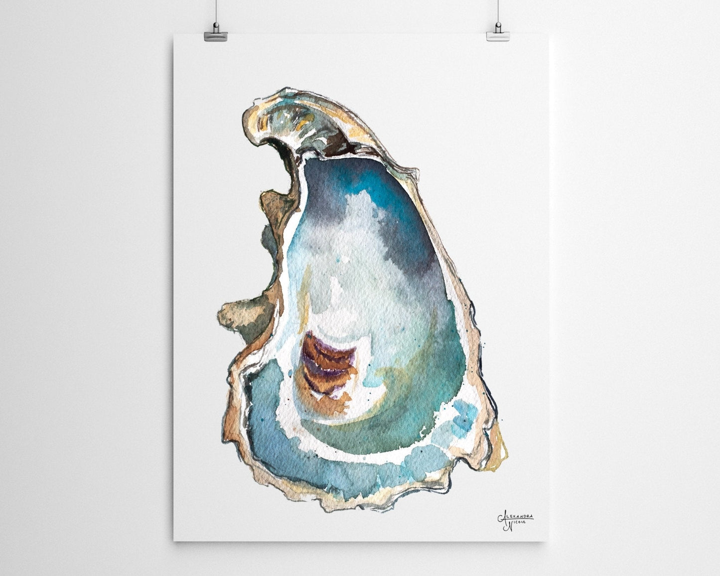 Breach Inlet 1 Oyster Shell Print - ArtByAlexandraNicole