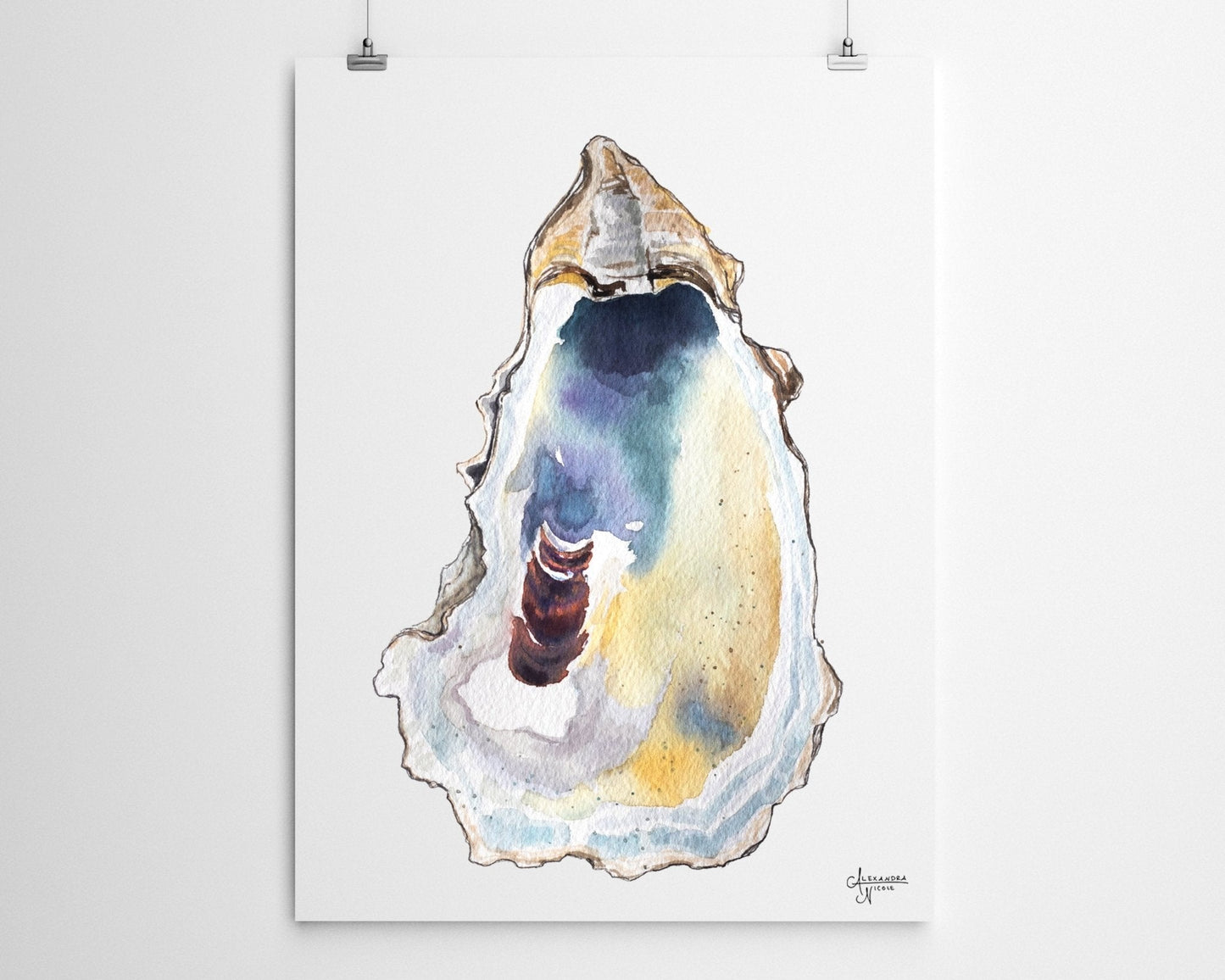 Breach Inlet 2 Oyster Shell Print - ArtByAlexandraNicole