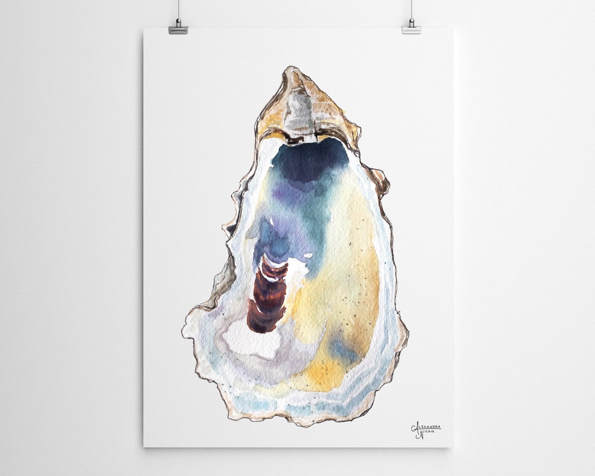 Breach Inlet 2 Oyster Shell Print - ArtByAlexandraNicole