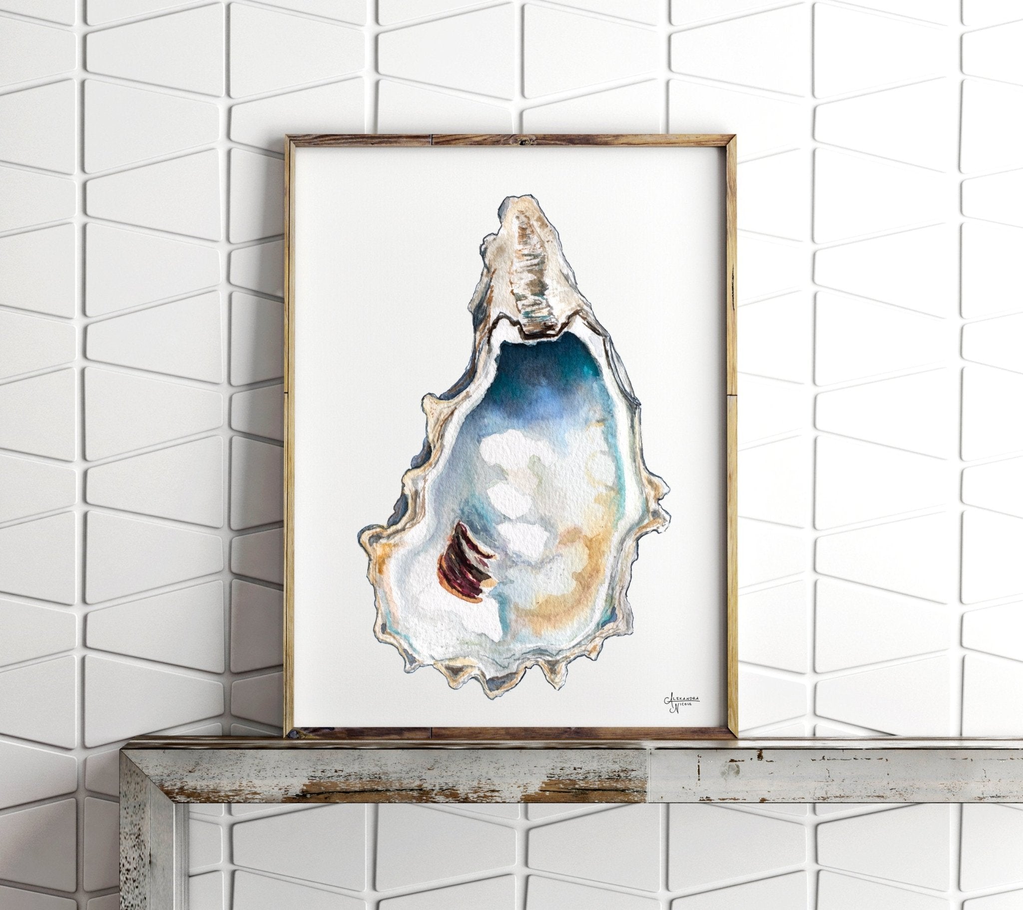 Breach Inlet 3 Oyster Shell Print - ArtByAlexandraNicole