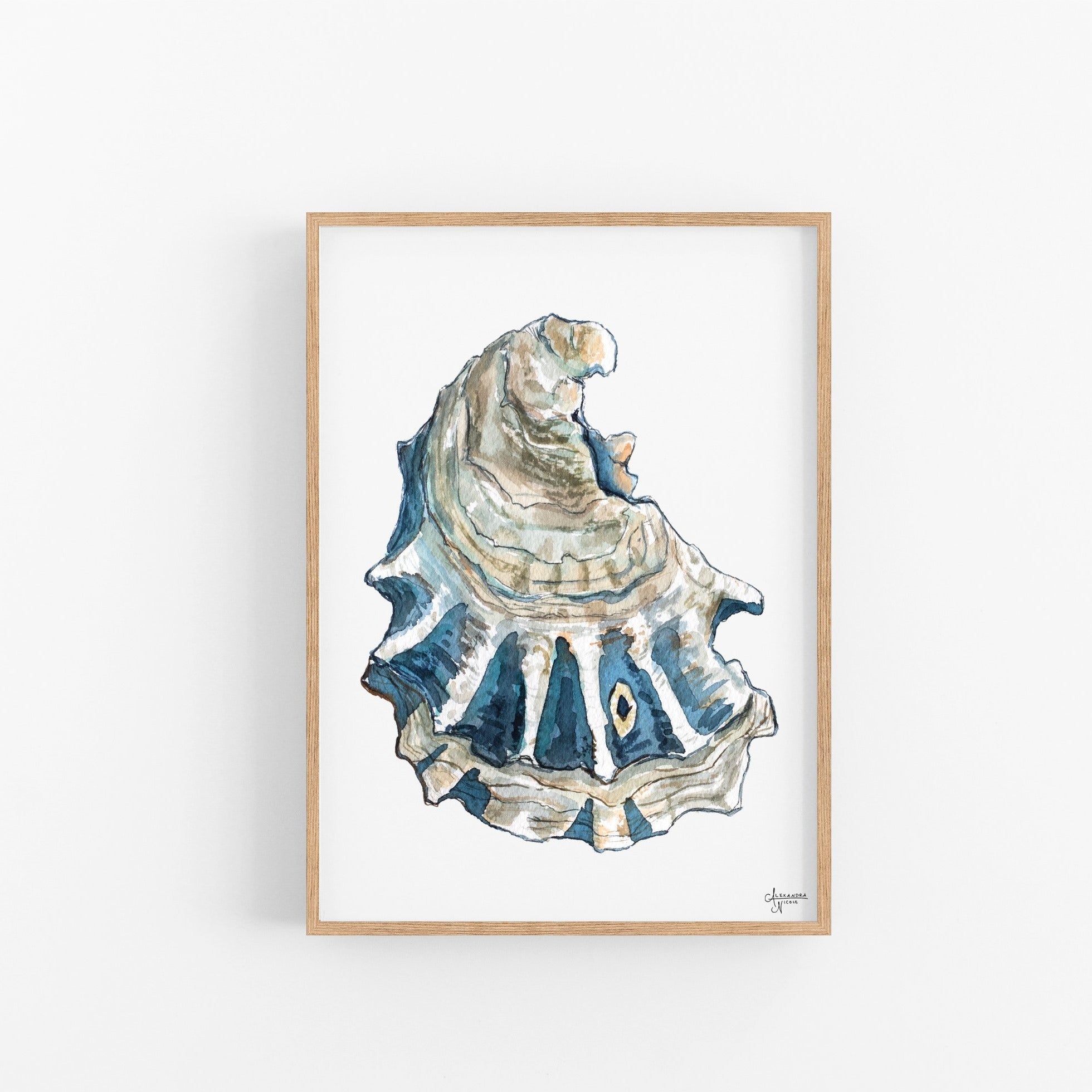 Breach Inlet 4 Oyster Shell Print - ArtByAlexandraNicole