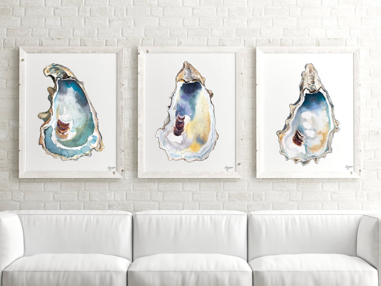 Breach Inlet Oyster Print Set of 3 - ArtByAlexandraNicole