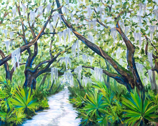 Cumberland Island Trail, Live Oak Tree Print - ArtByAlexandraNicole