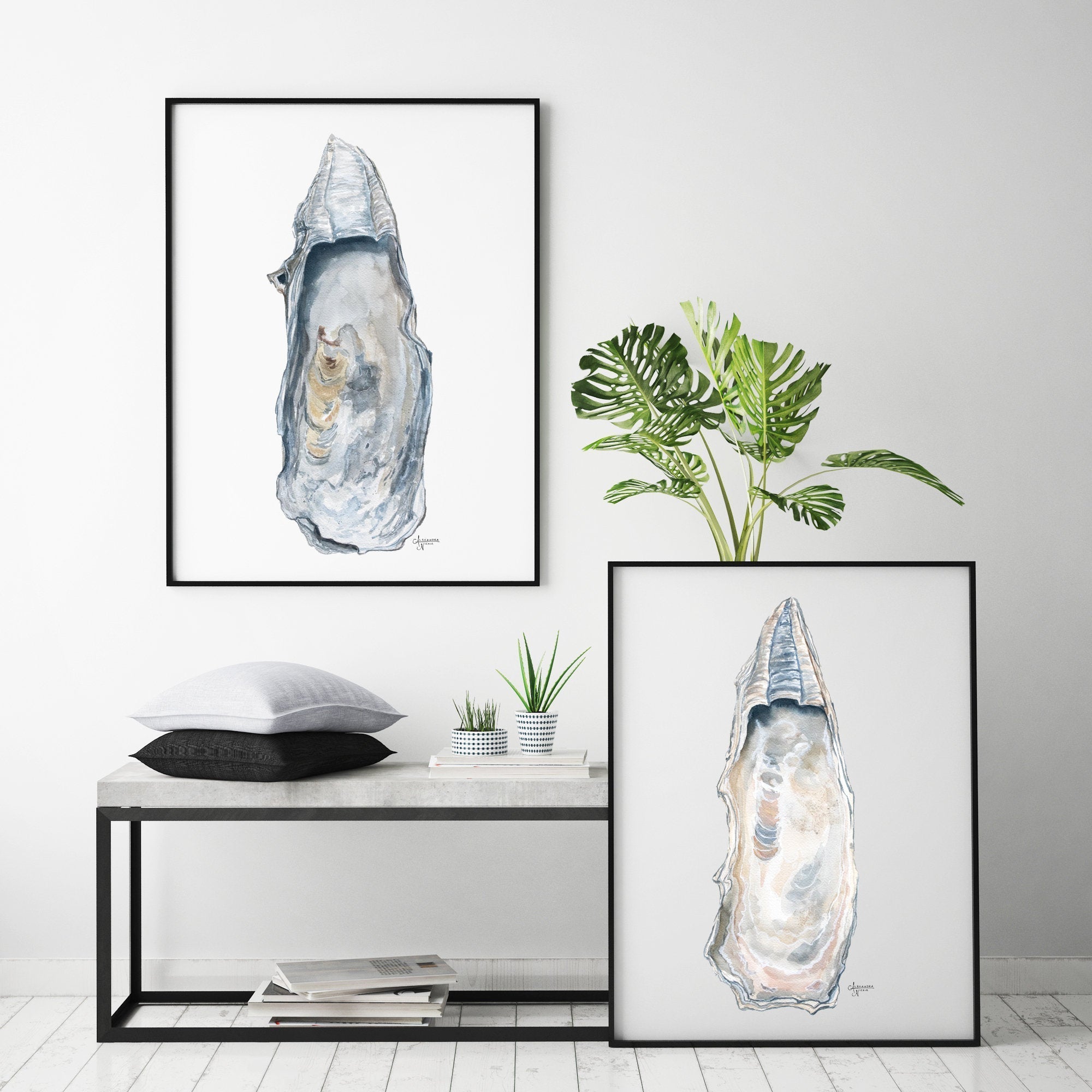 East Beach Oyster Shell Print Set - ArtByAlexandraNicole