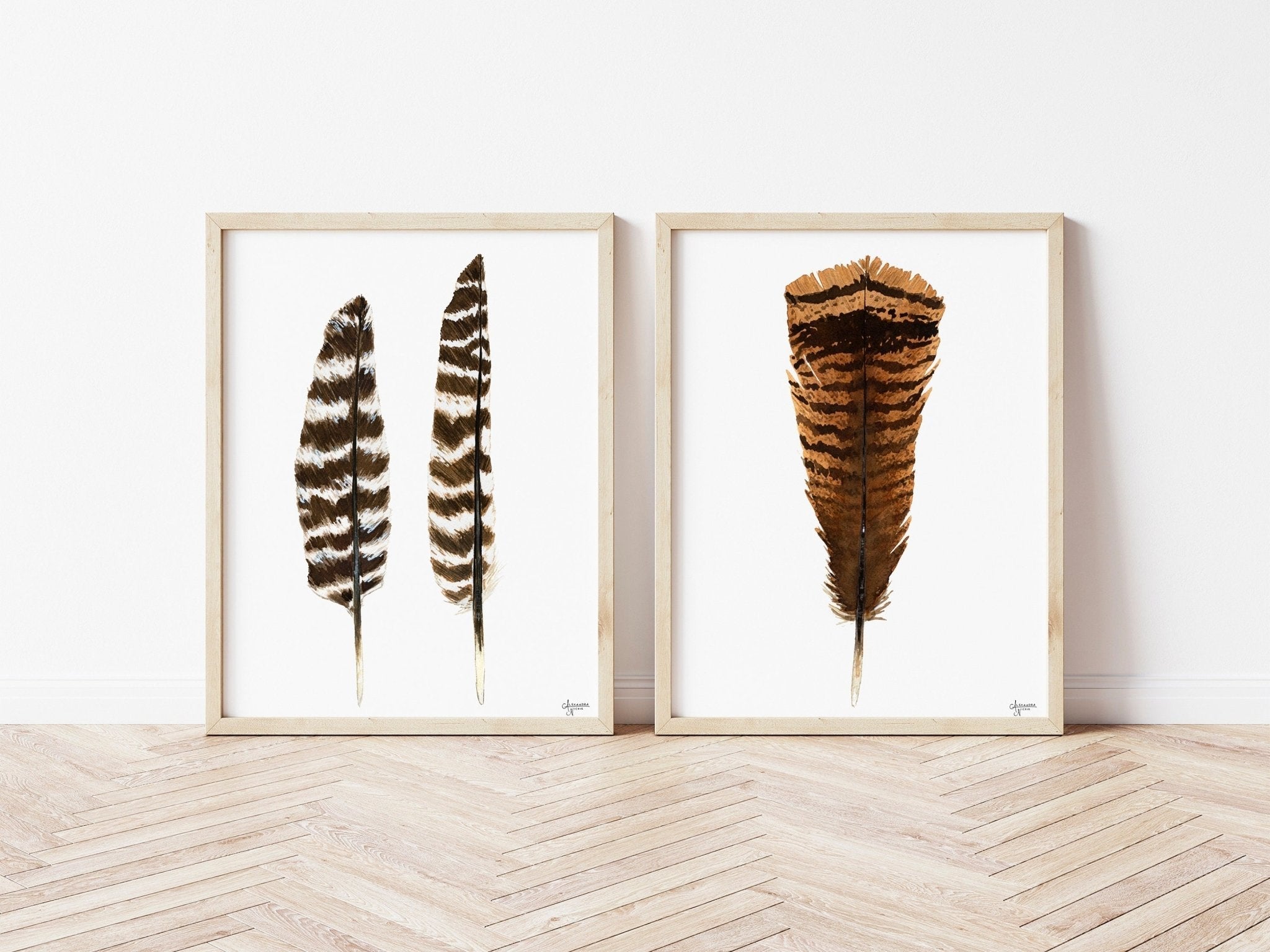 Eastern Wild Turkey, Print Set of 2 - ArtByAlexandraNicole