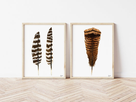 Eastern Wild Turkey, Print Set of 2 - ArtByAlexandraNicole