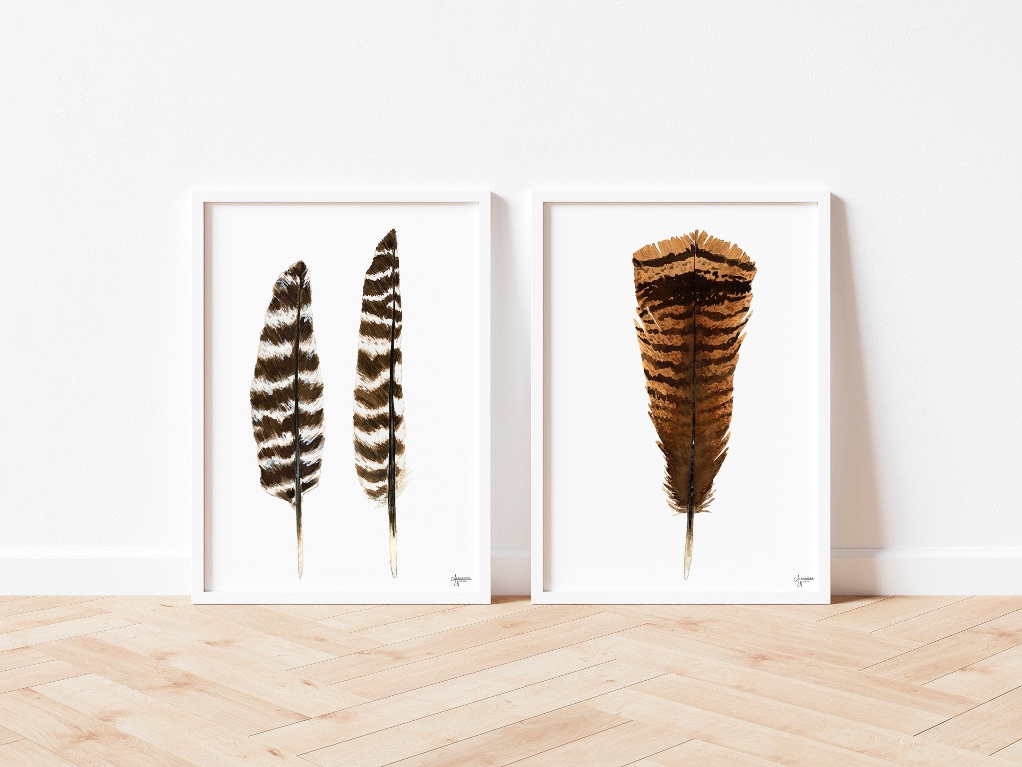 Eastern Wild Turkey, Print Set of 2 - ArtByAlexandraNicole
