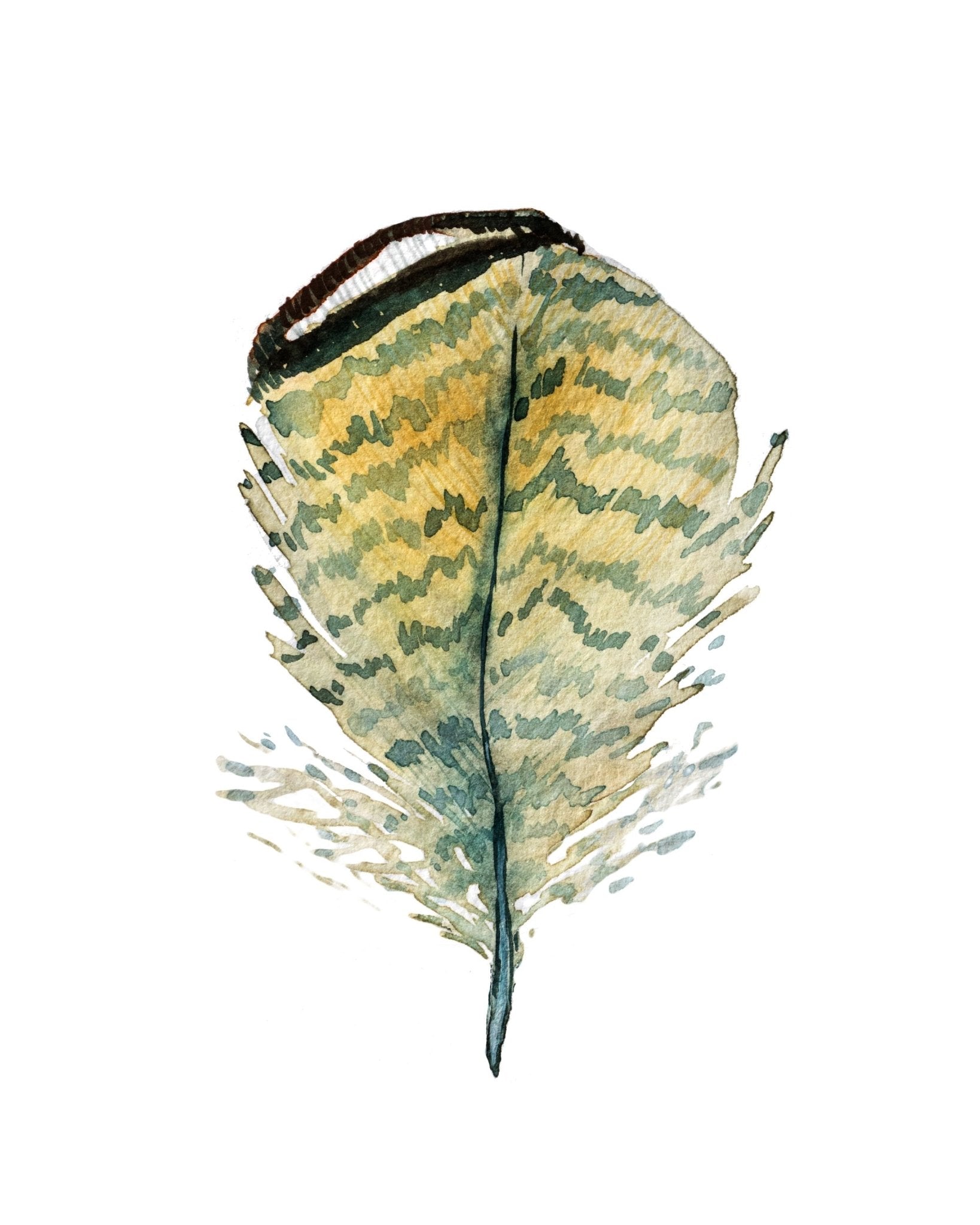 Feather Watercolor Print Set - ArtByAlexandraNicole