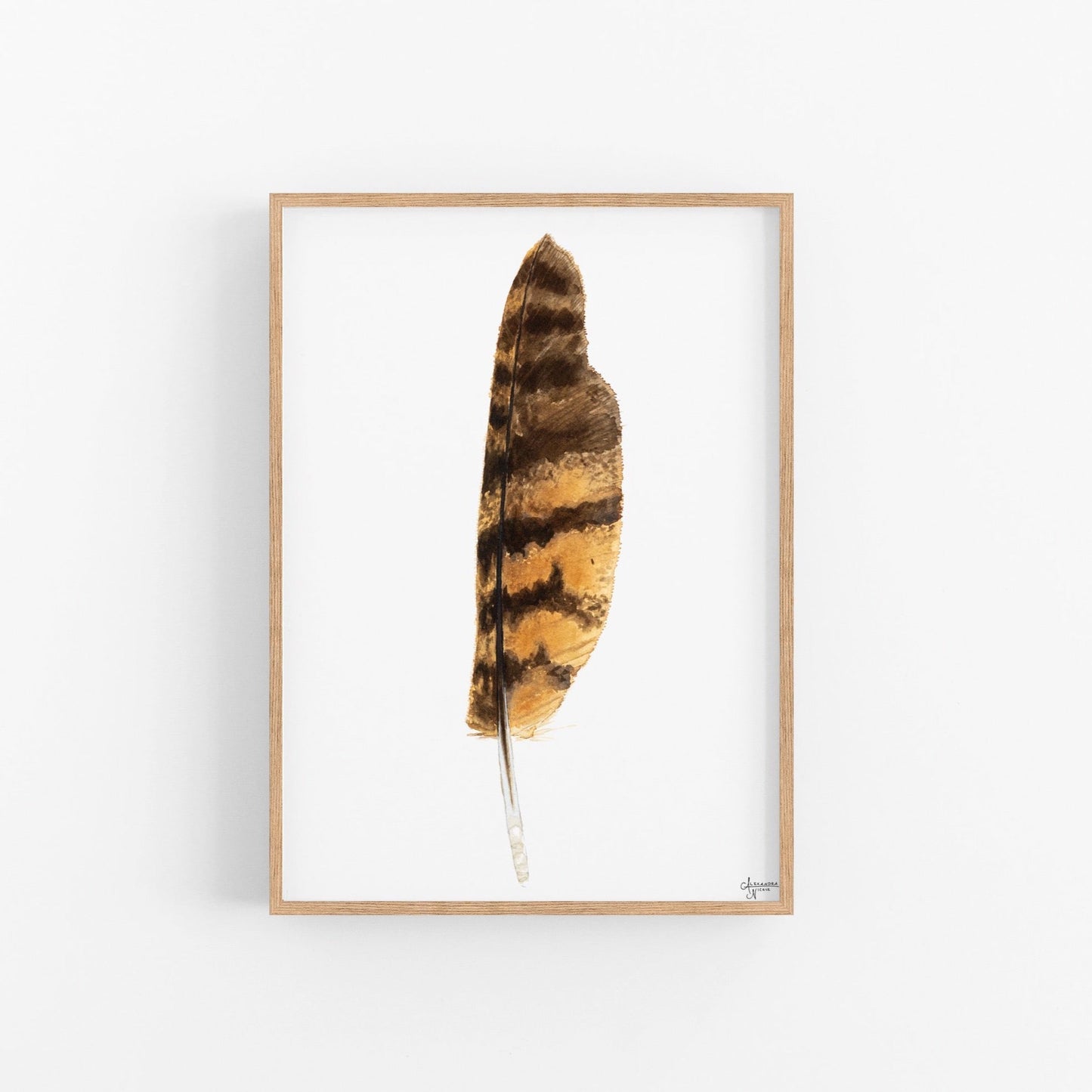 Great Horned Owl Feather Print - ArtByAlexandraNicole