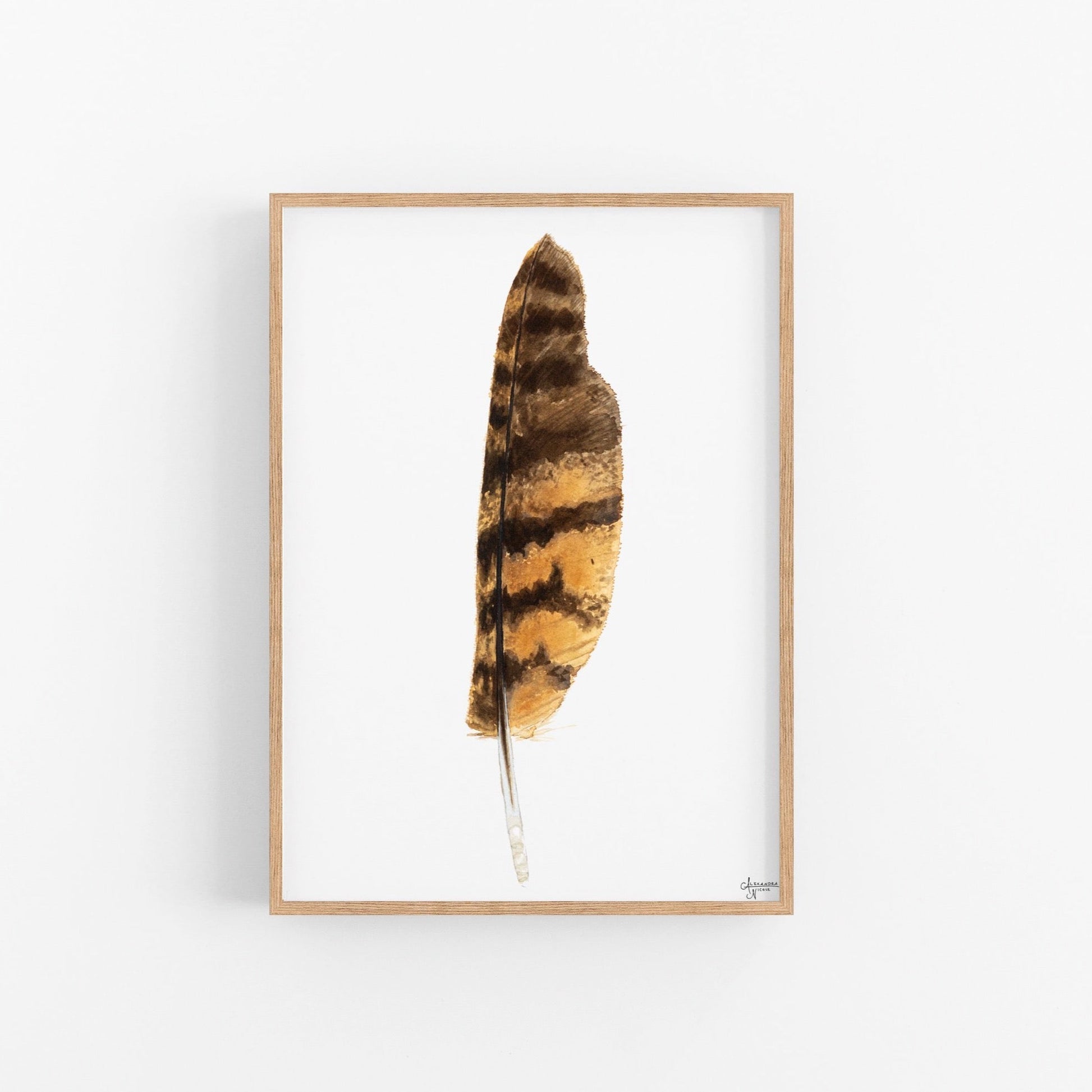 Great Horned Owl Feather Print - ArtByAlexandraNicole