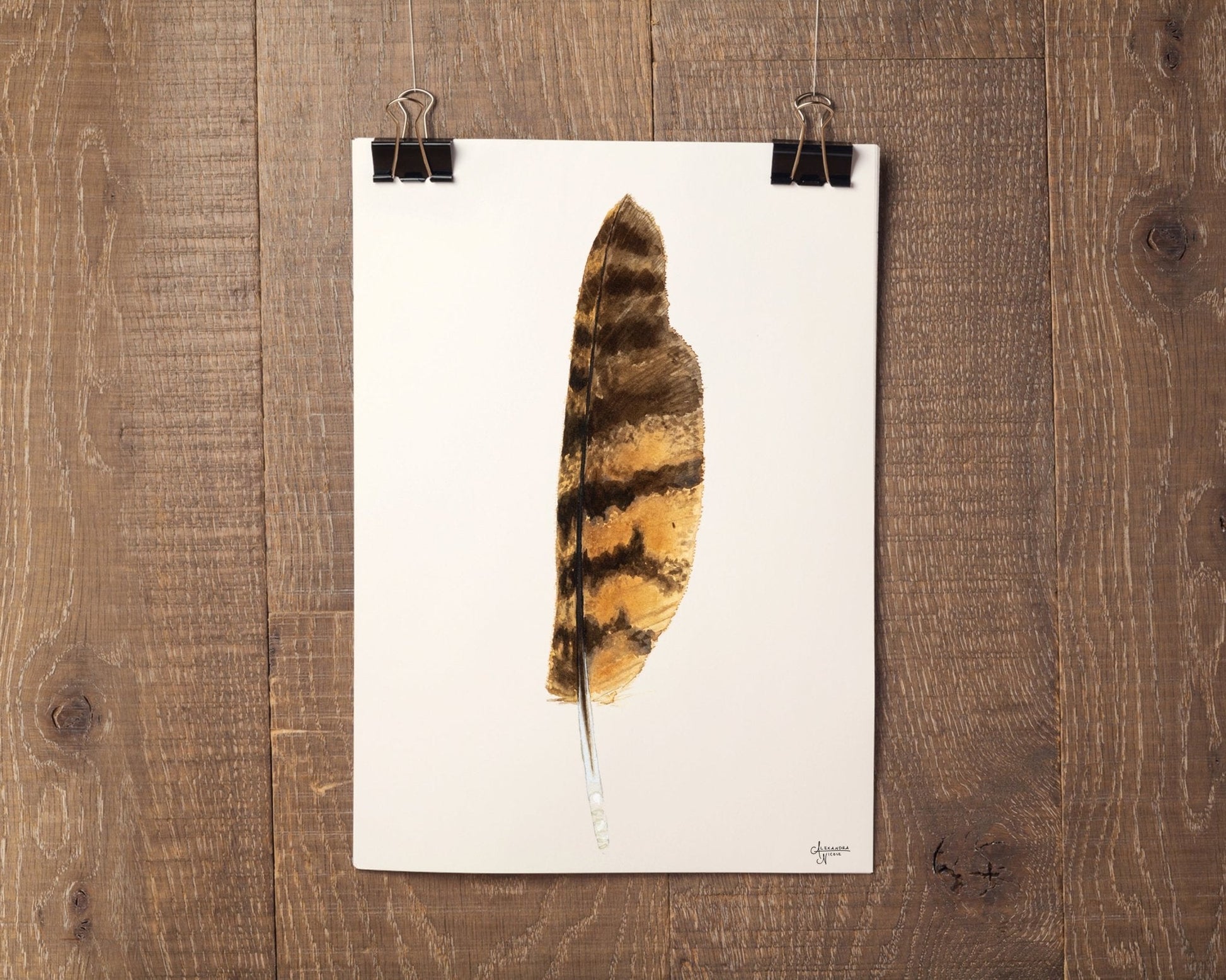 Great Horned Owl Feather Print - ArtByAlexandraNicole