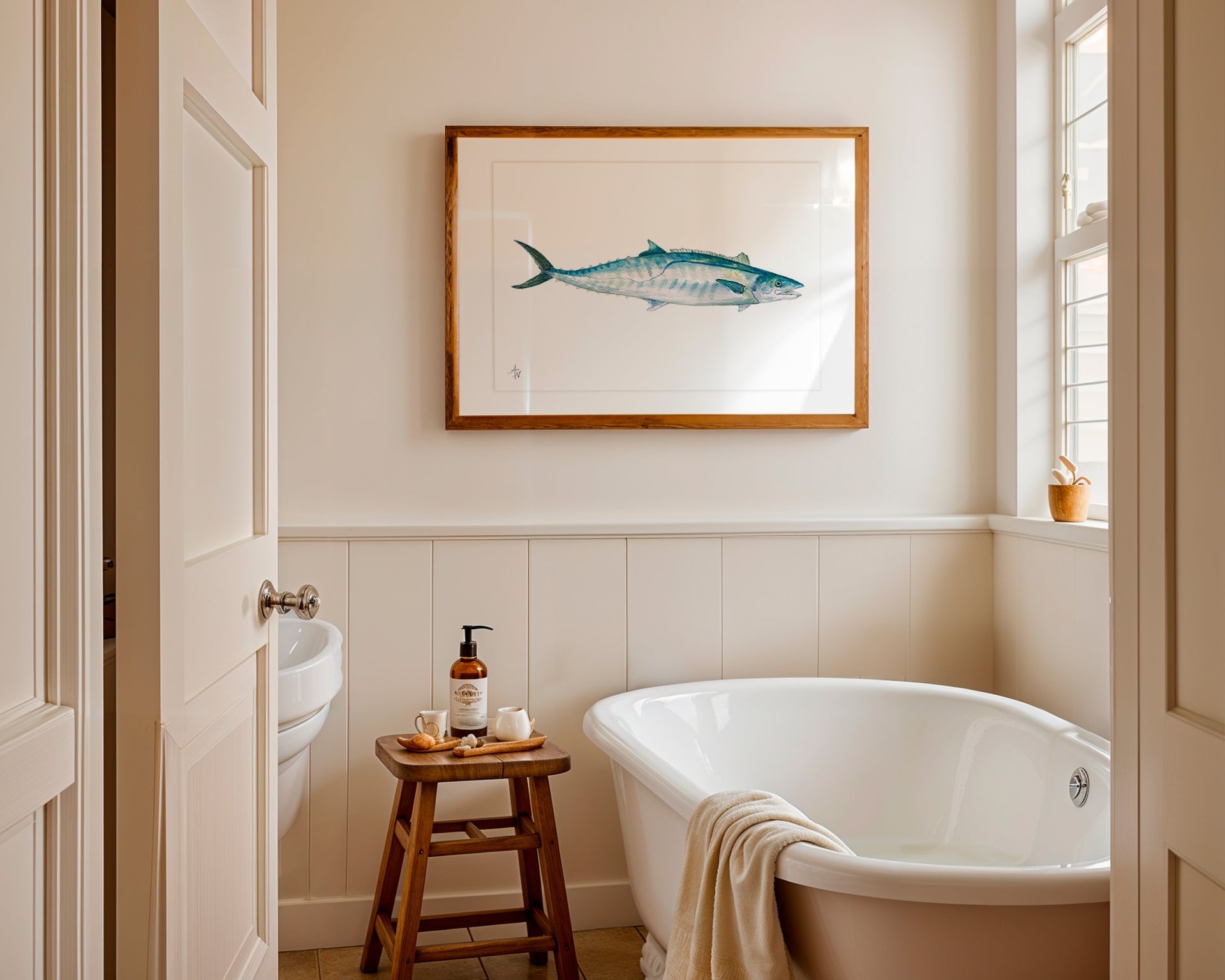 Kingfish (King Mackerel) Fine Art Print – Saltwater Sport Fish Illustration - ArtByAlexandraNicole