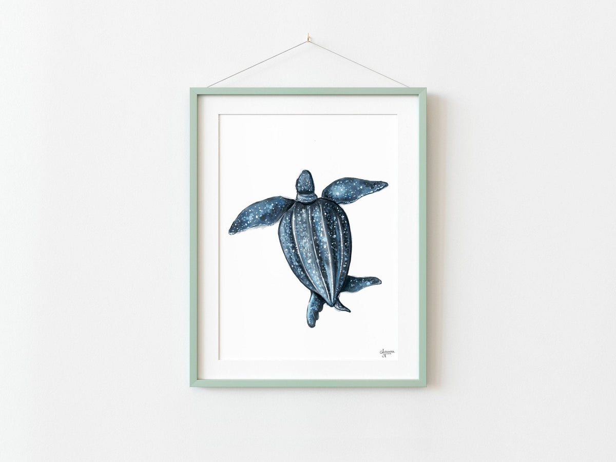 Leatherback Sea Turtle Print - ArtByAlexandraNicole