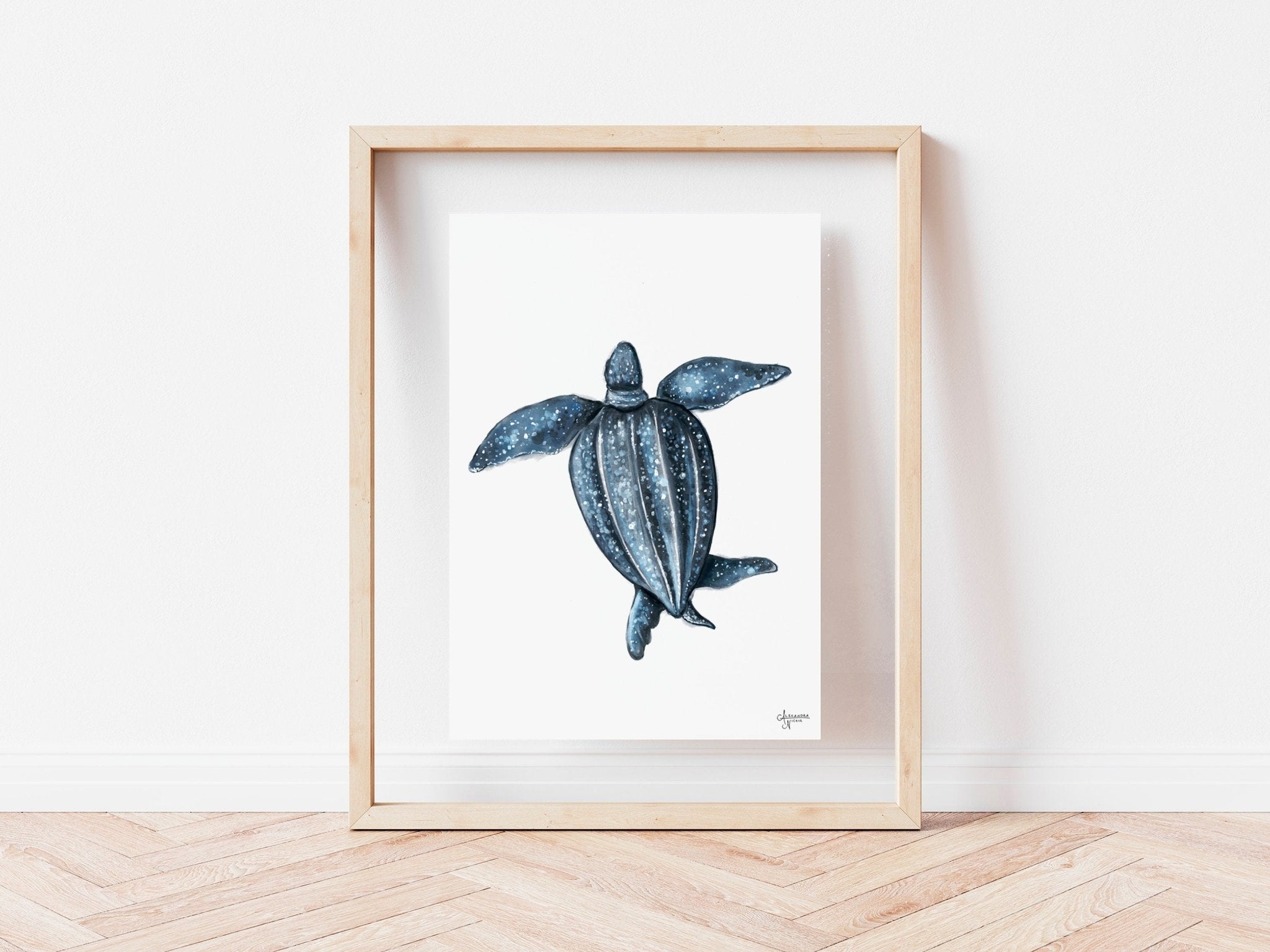 Leatherback Sea Turtle Print - ArtByAlexandraNicole