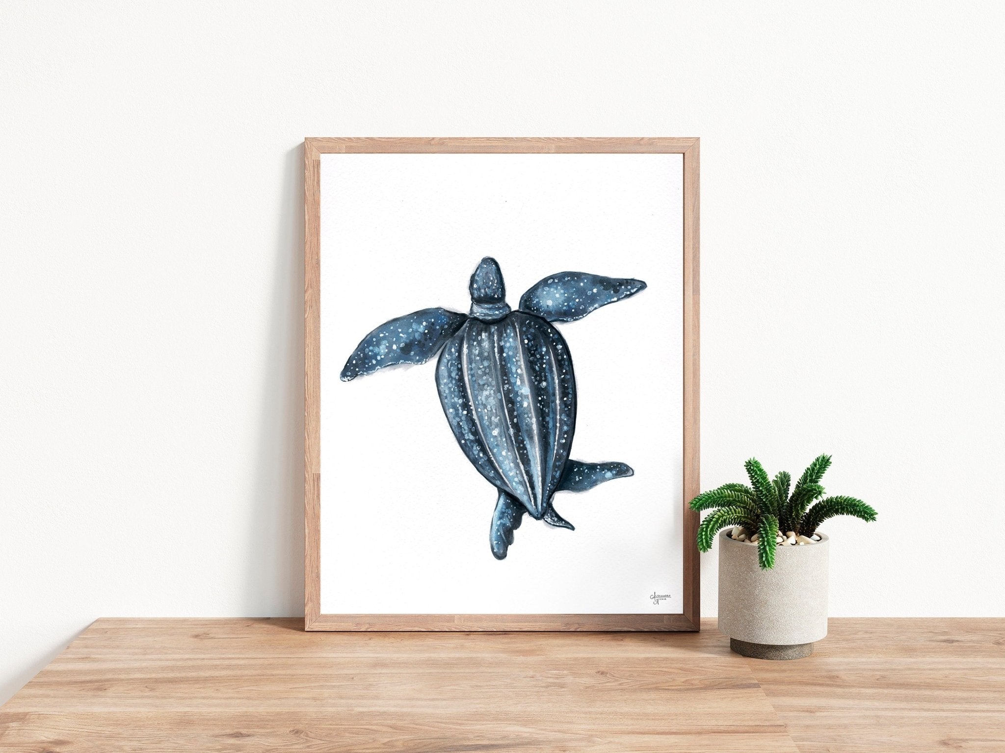 Leatherback Sea Turtle Print - ArtByAlexandraNicole