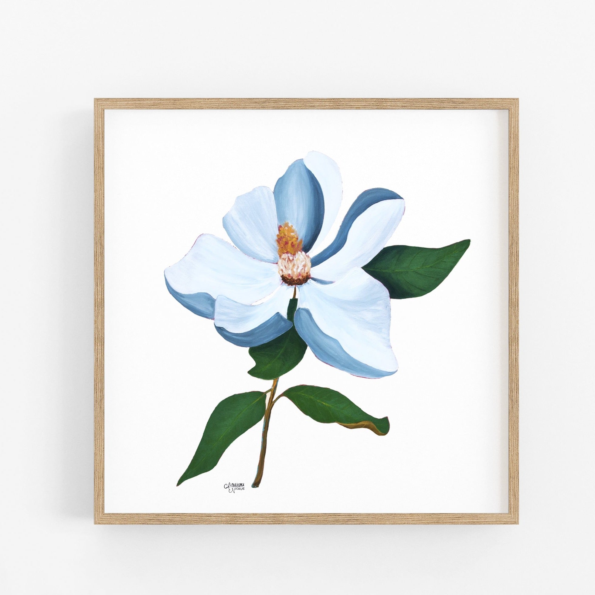 Magnolia Botanical Art Print - ArtByAlexandraNicole