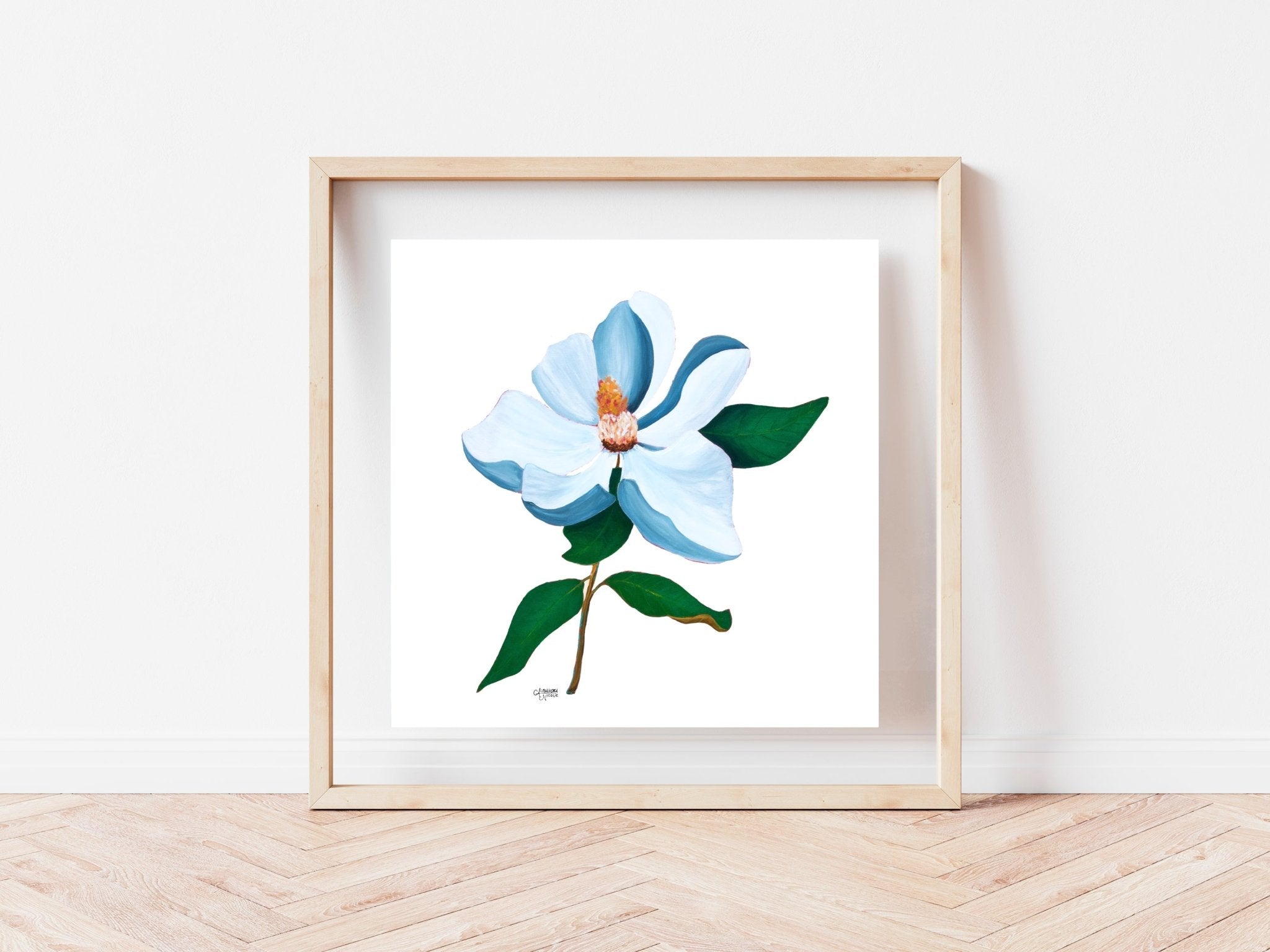 Magnolia Botanical Art Print - ArtByAlexandraNicole