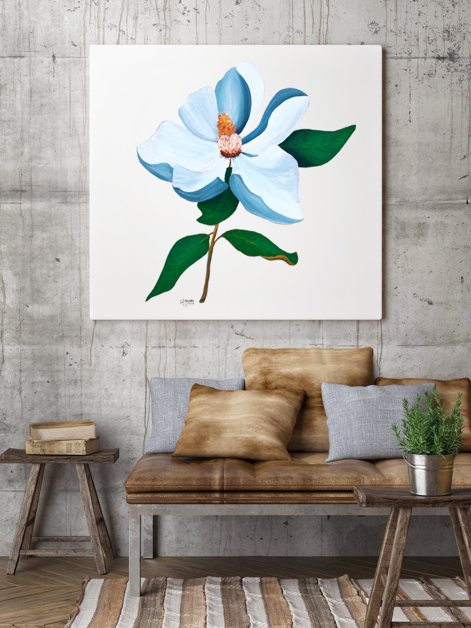 Magnolia Botanical Art Print - ArtByAlexandraNicole