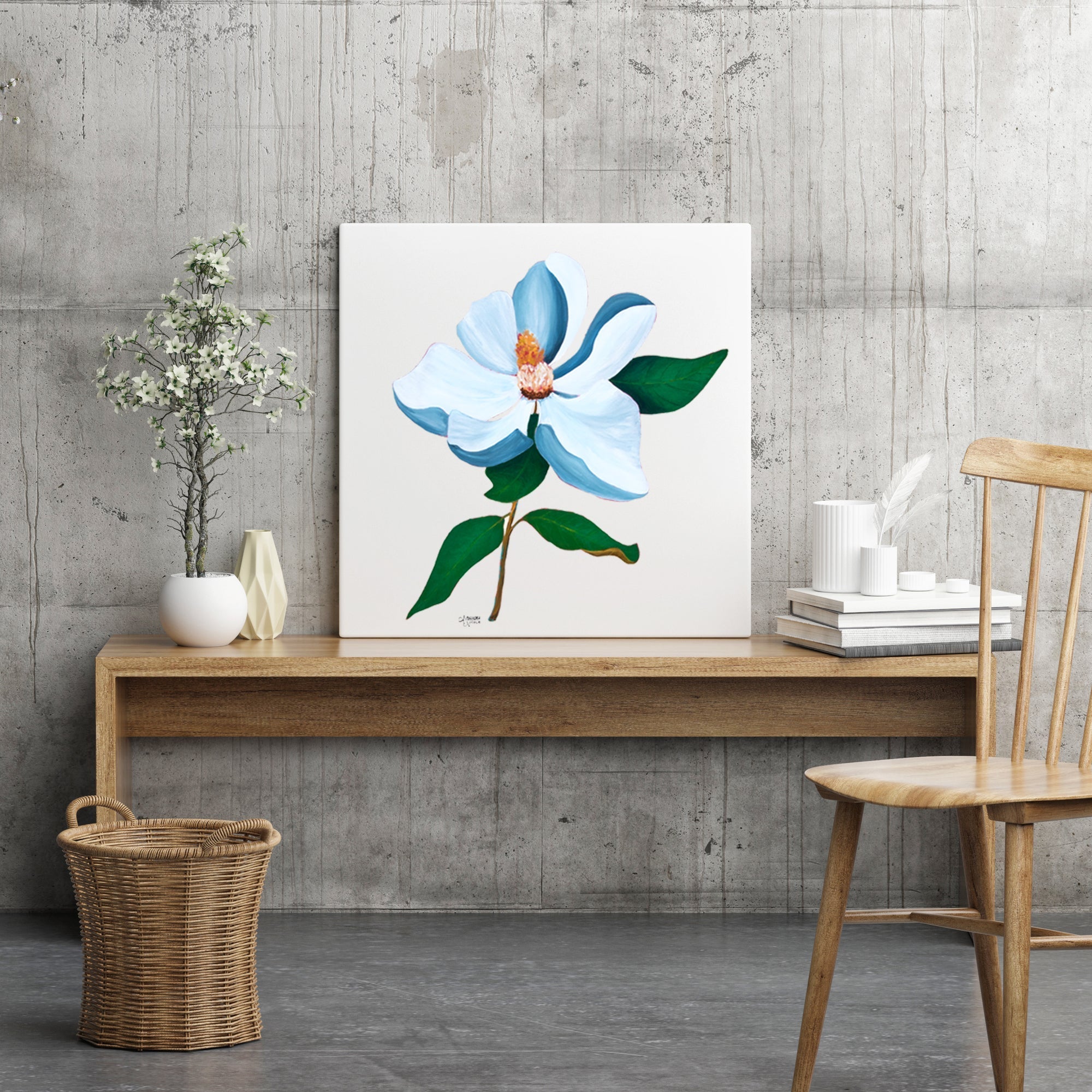 Magnolia Botanical Art Print - ArtByAlexandraNicole