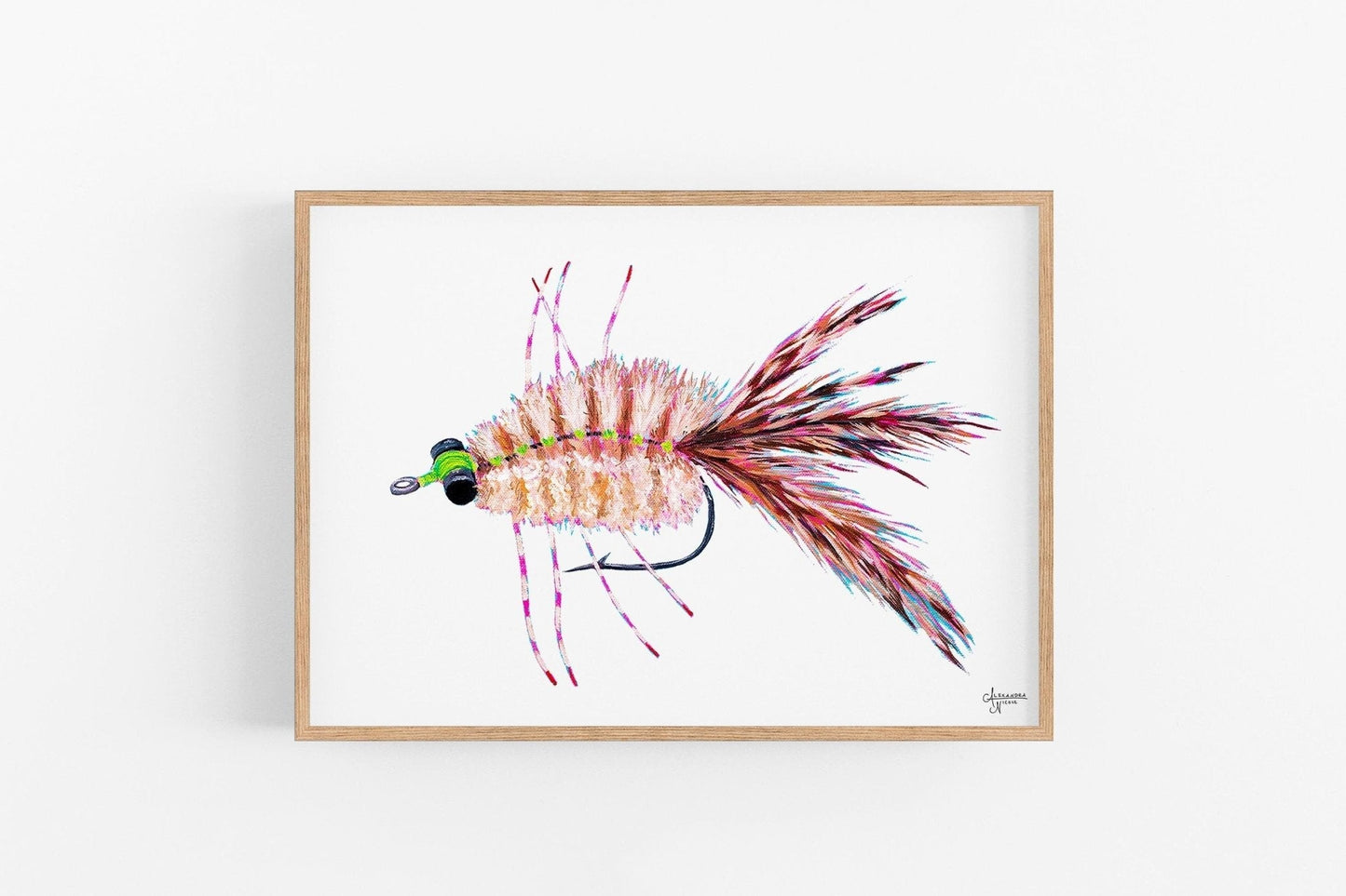 Merkin Fly Fishing Art Print - ArtByAlexandraNicole