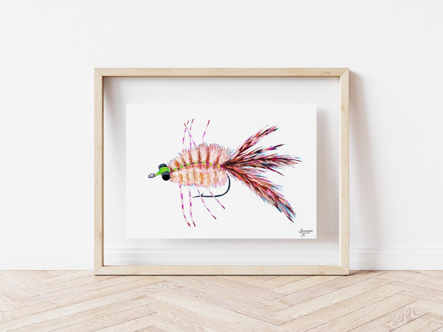 Merkin Fly Fishing Art Print - ArtByAlexandraNicole