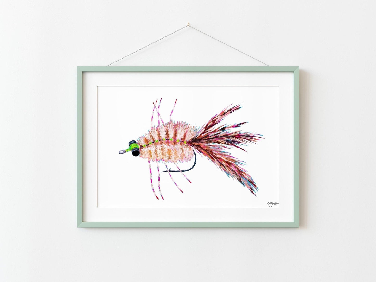 Merkin Fly Fishing Art Print - ArtByAlexandraNicole