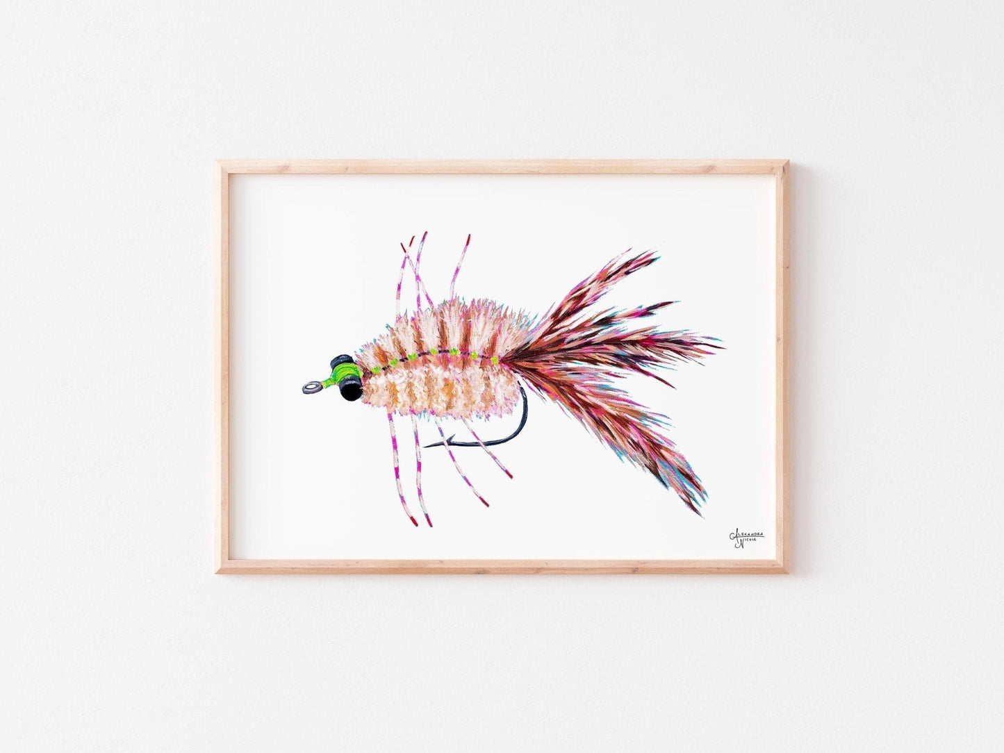 Merkin Fly Fishing Art Print - ArtByAlexandraNicole