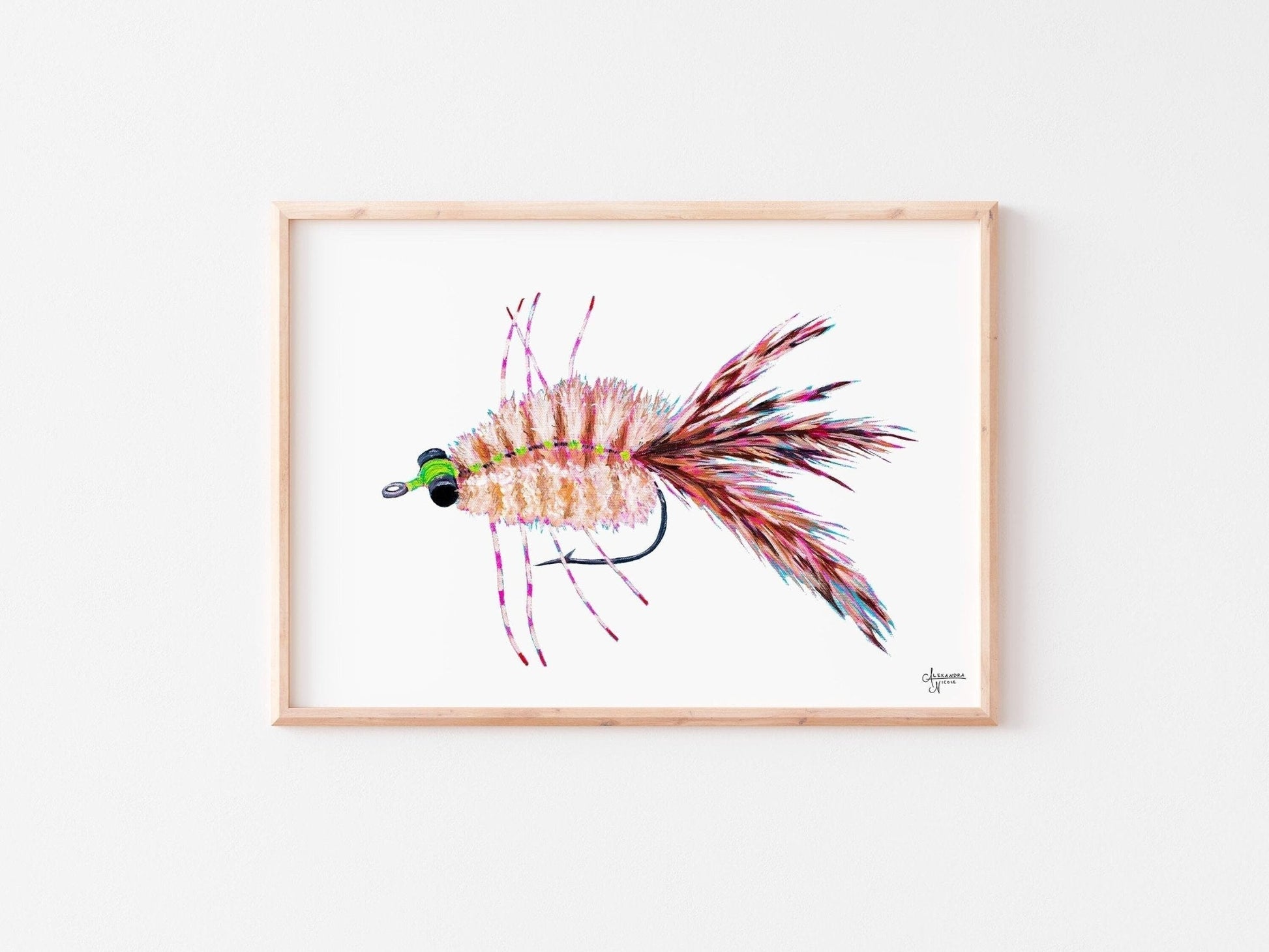 Merkin Fly Fishing Art Print - ArtByAlexandraNicole