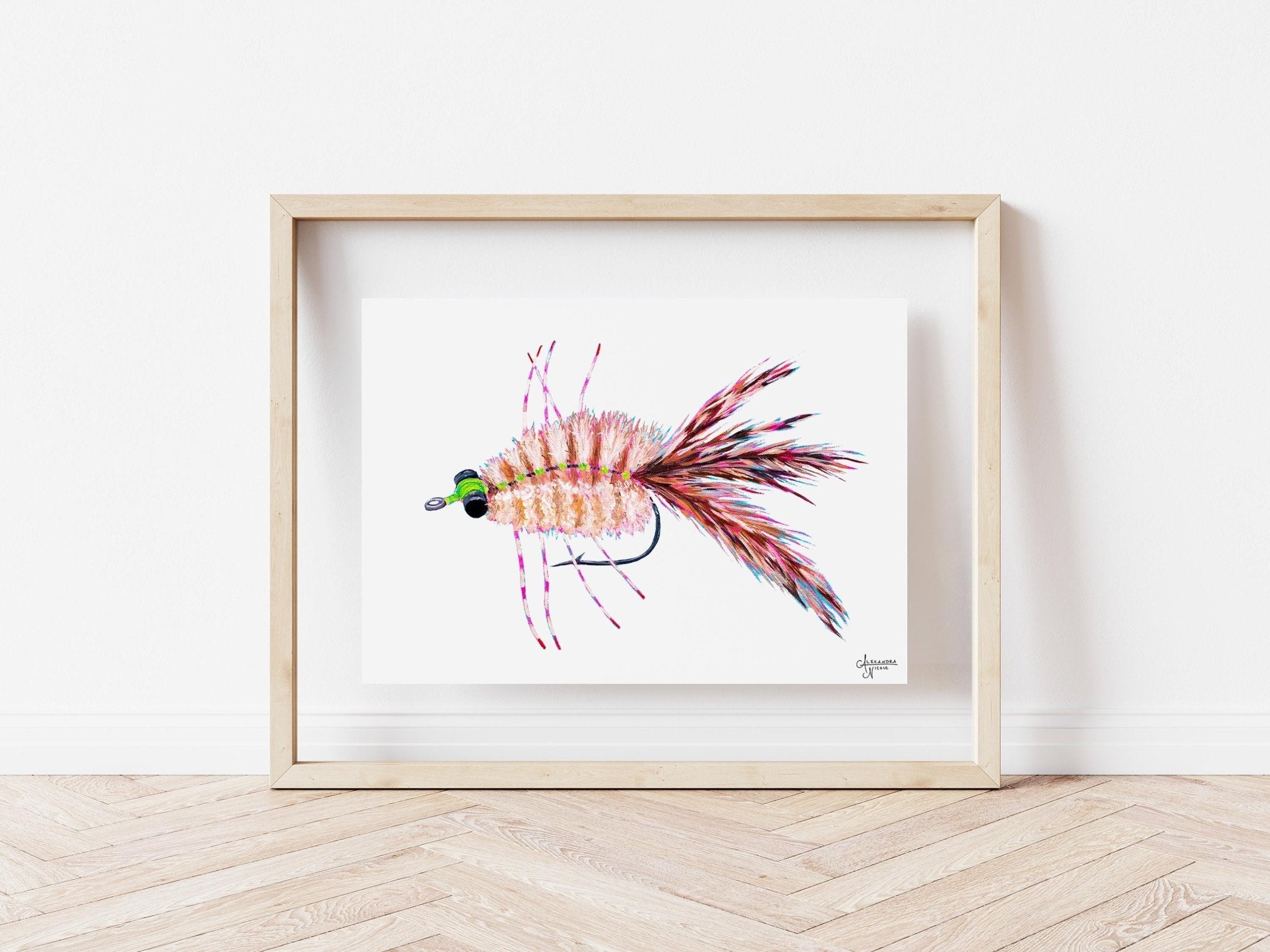 Merkin Fly, Fly Fishing Art, Fisherman Gifts, Fly Fishing Gifts, Fishing Flies - ArtByAlexandraNicole