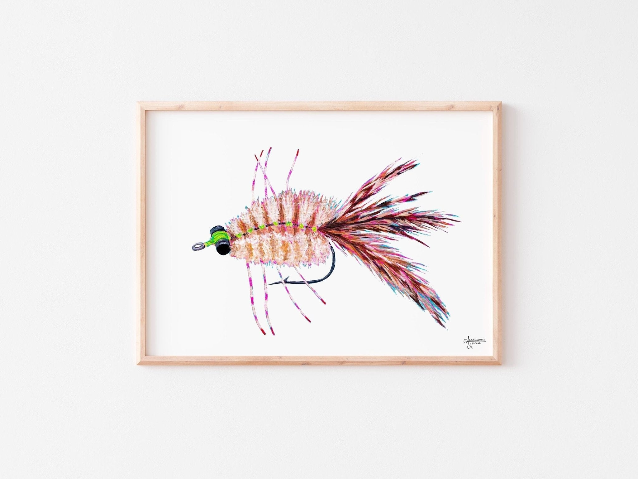 Merkin Fly, Fly Fishing Art, Fisherman Gifts, Fly Fishing Gifts, Fishing Flies - ArtByAlexandraNicole